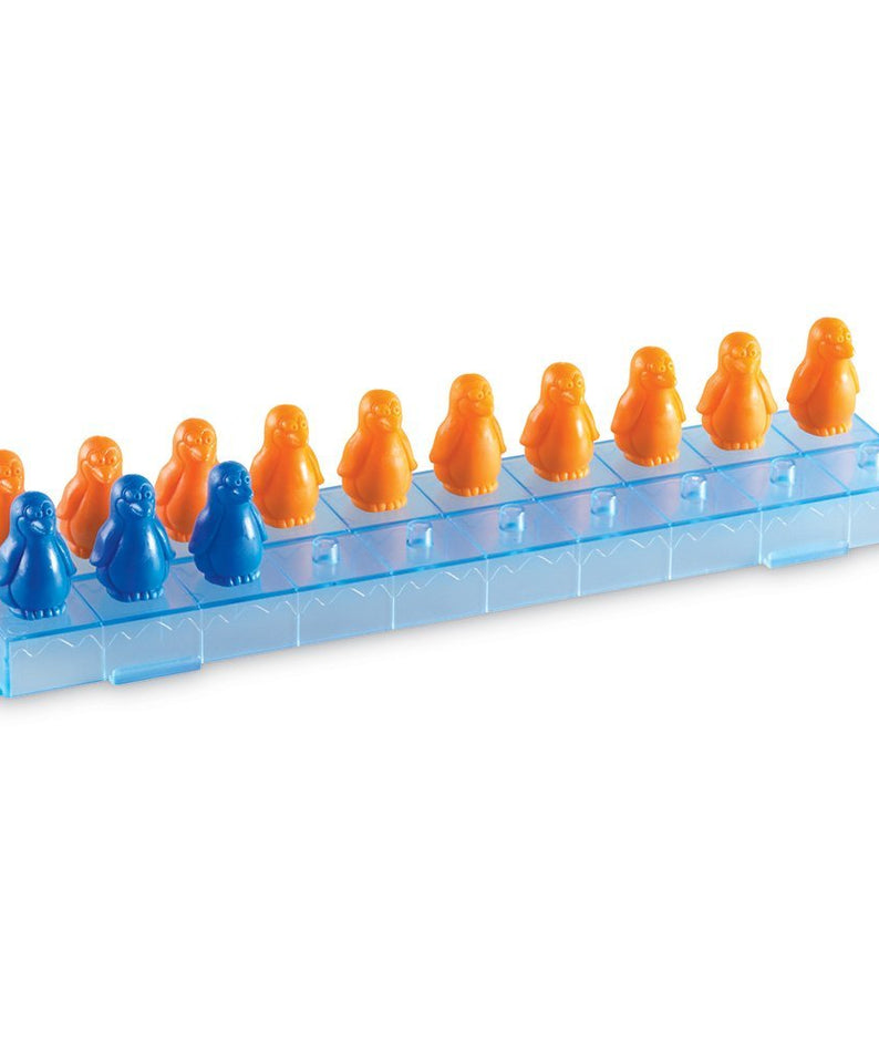 Learning Resources Penguins on Ice Math Activity Set, Hands-On Counting and Sorting Game for Kids, Includes 100 Colourful Penguin Counters and 10 Ice Bars
