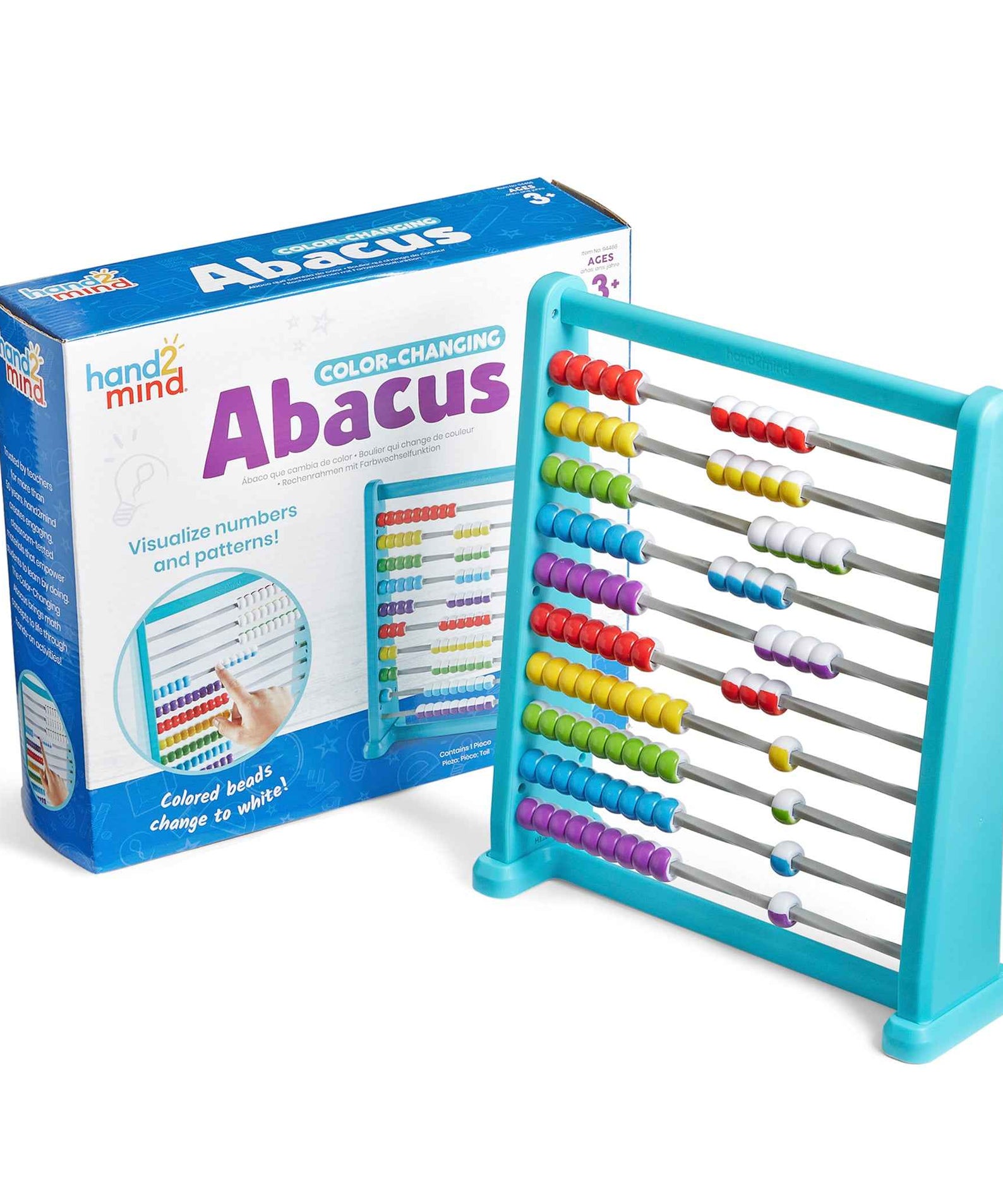 Abacus Math Center Learning Resources Colour-Changing Abacus, Interactive Math Tool for K ...