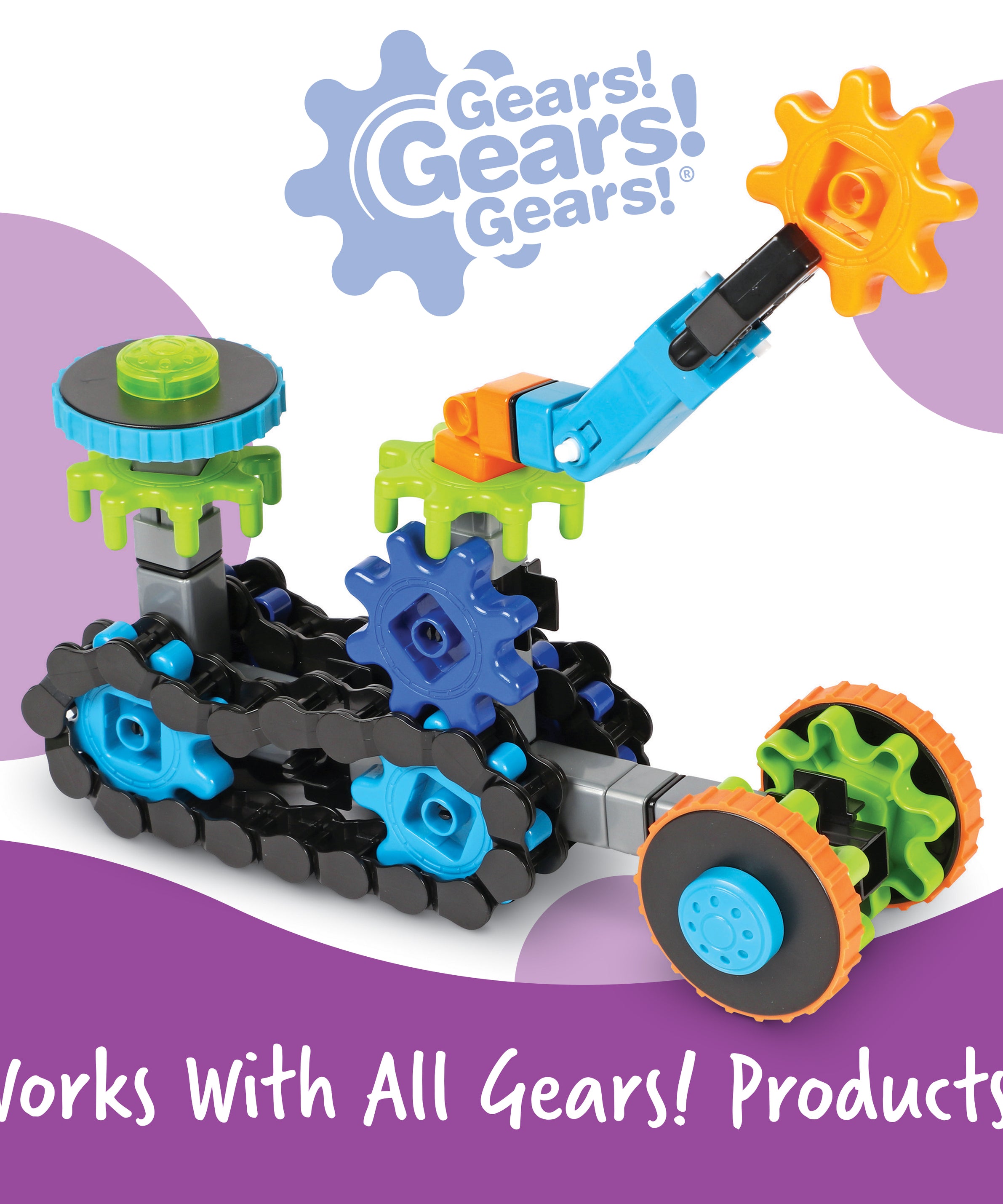 Learning Resources Gears! Gears! Gears! Robots In Motion, 116-Piece STEM Building Set
