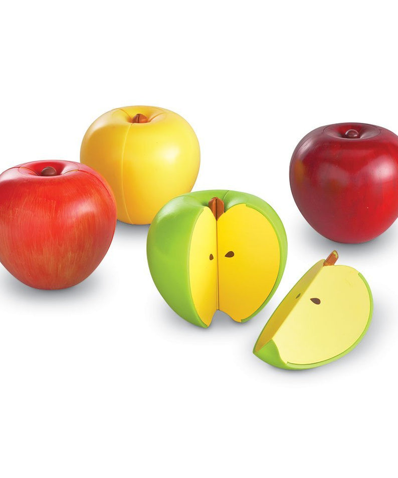 Learning Resources Magnetic Apple Fractions, Hands-On Learning Tool for Teaching Fractions, Equivalencies, and Basic Math Concepts