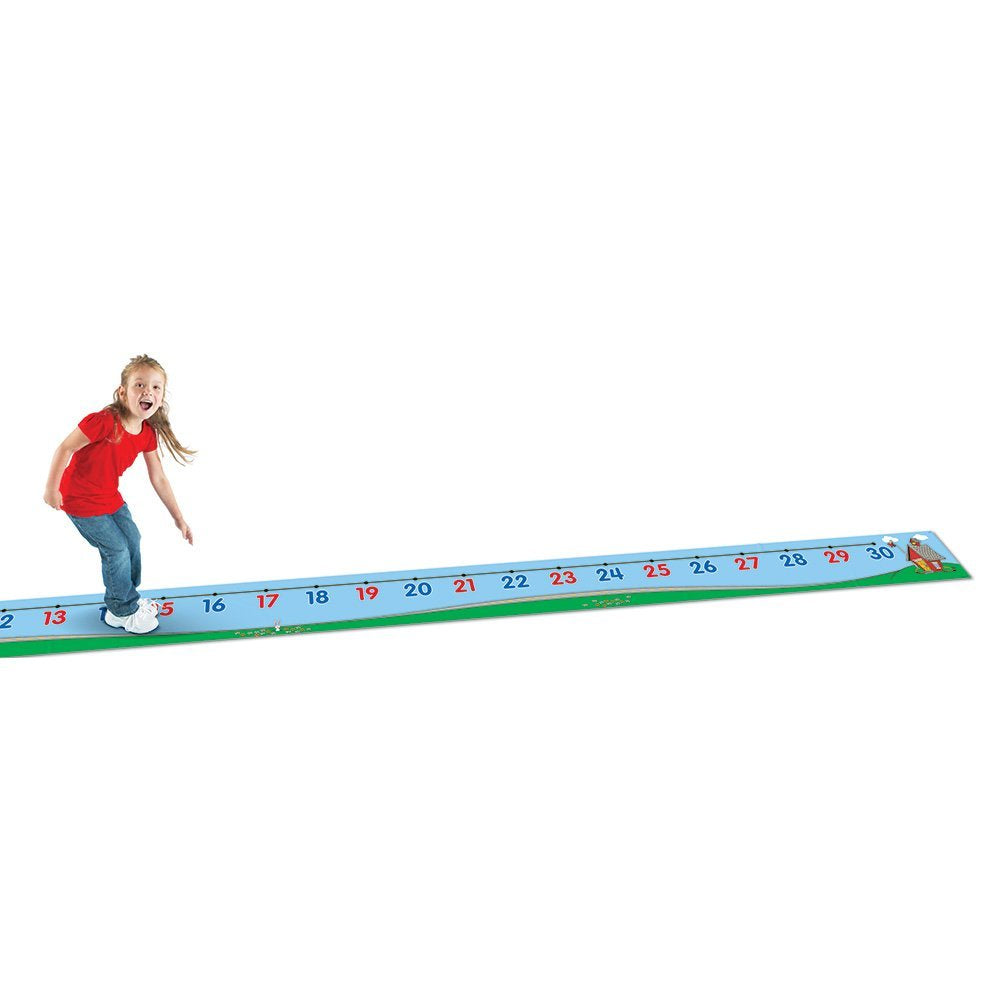 Learning Resources 030 Number Line Floor Mat Durable Vinyl Math Mat for Kids Ages 5 Plus