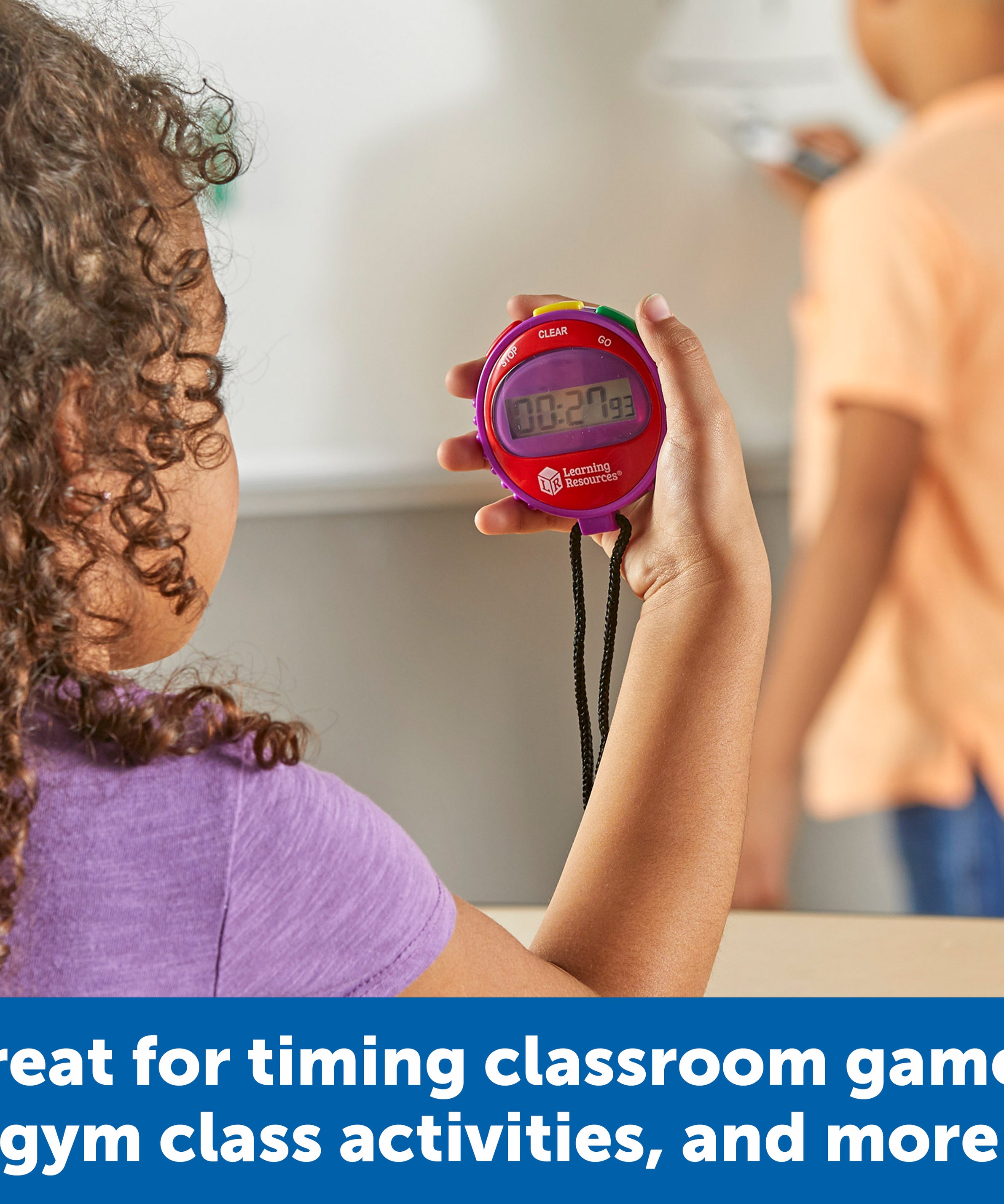 Learning Resources Simple Stopwatch, Easy-to-Use Timer for Kids with Large Digital Display (Ages 5+)