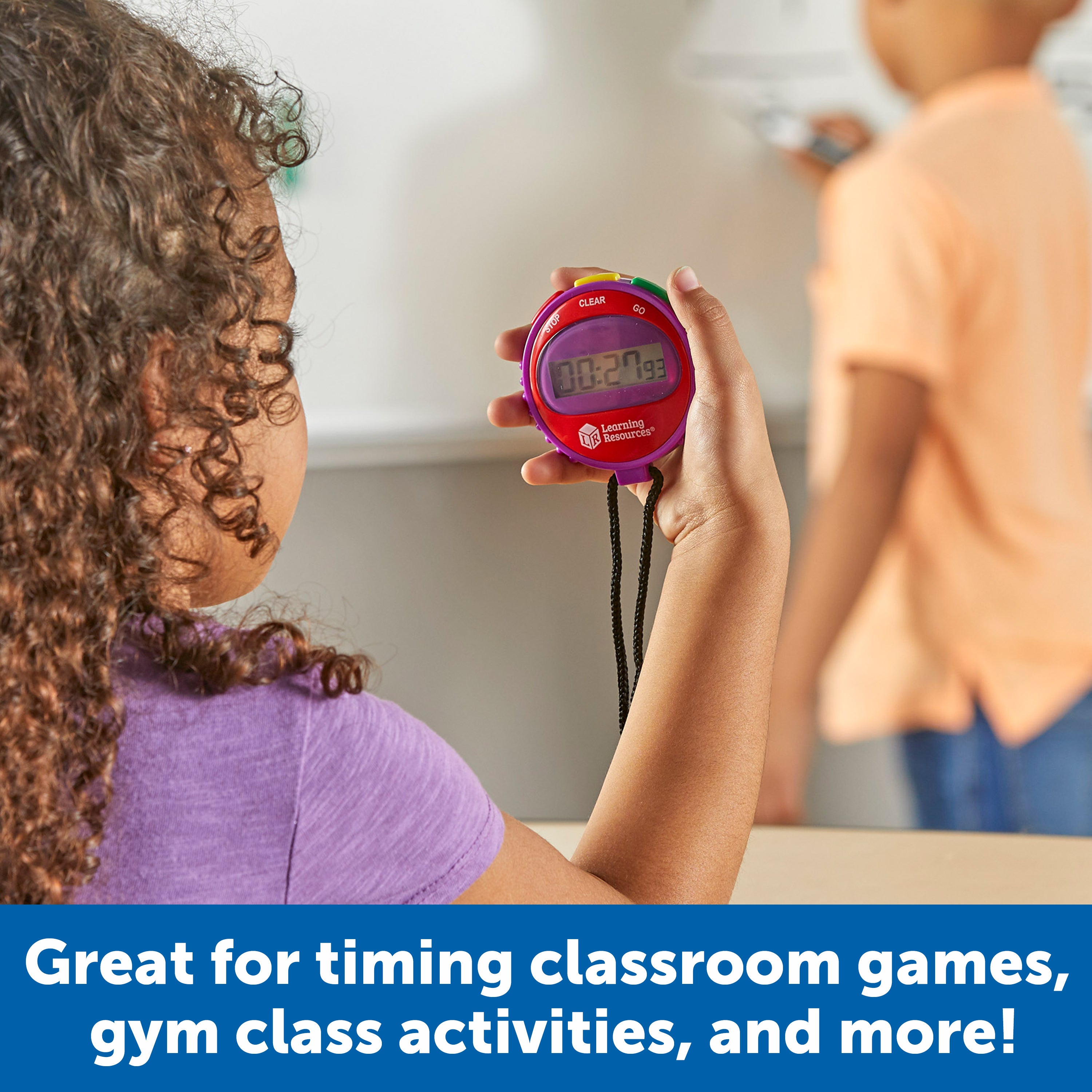 Learning Resources Simple Stopwatch, Easy-to-Use Timer for Kids with Large Digital Display (Ages 5+)