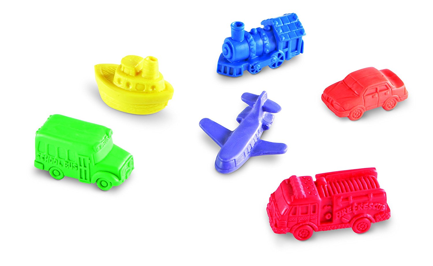 Learning Resources Mini Motors Counters, 72-Piece Set of Vehicle Counters for Counting, Sorting, and Imaginative Play, Includes Storage Tub, Ages 3 Plus