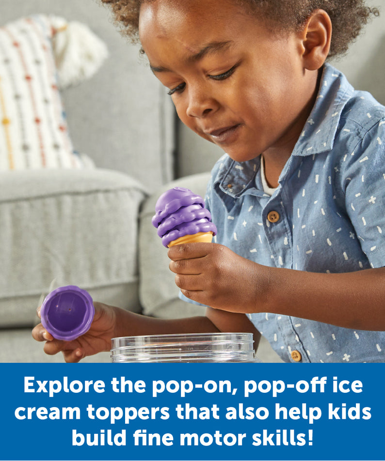 Learning Resources Educational Ice Cream Alphabet Toy Set for Preschool Kids, 26 Matching Pieces for ABC Learning and Imaginative Play