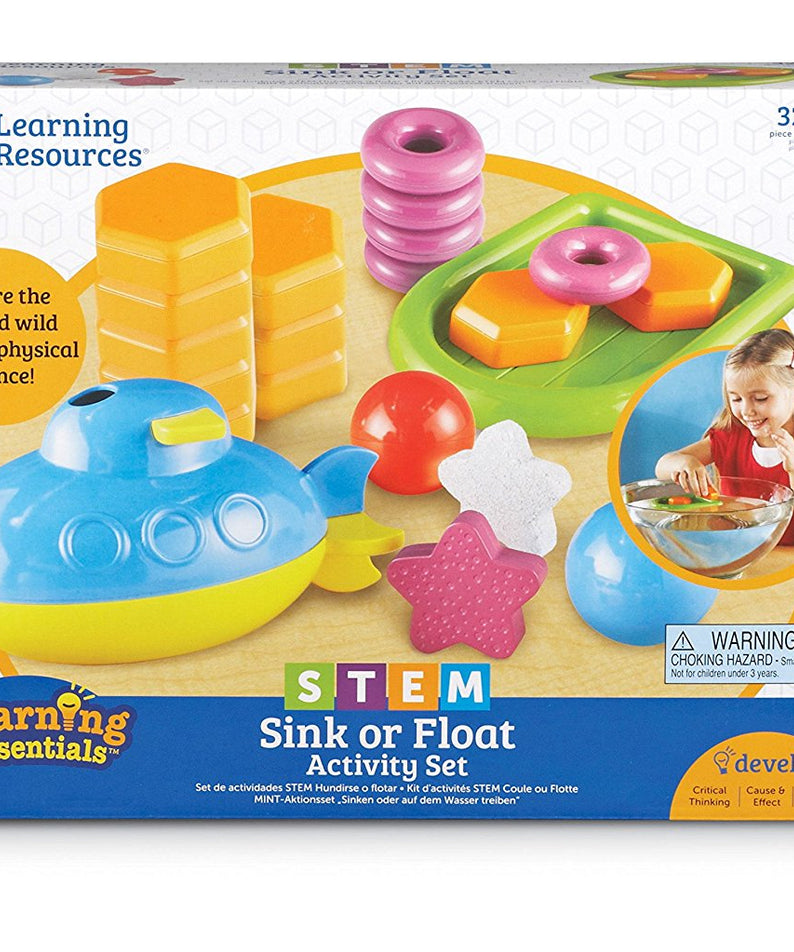 Learning Resources STEM, Sink or Float Activity Set, Hands-On Science Experiment Kit for Kids, Early Physics & Buoyancy Learning, Includes 10 Activity Cards & Multilingual Guide, Ages 5+