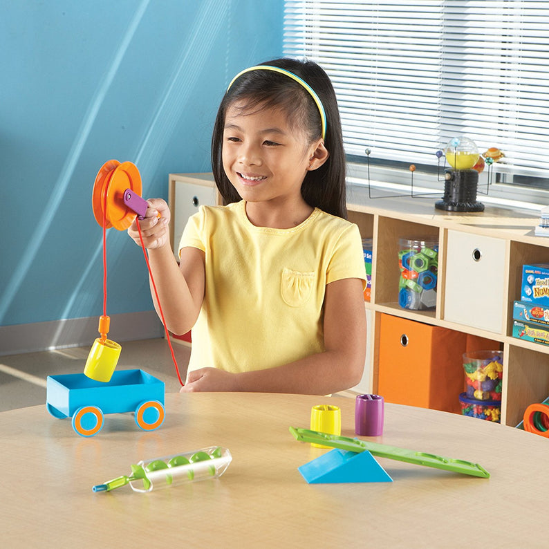 Learning Resources STEM Simple Machines Activity Set, Hands-On Engineering & Science Kit for Kids, Ages 5+