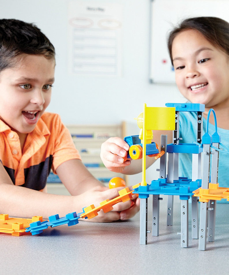 Learning Resources City Engineering & Design Building Set, Hands-On STEM & STEAM Construction Kit for Kids, Encourages Early Engineering & Creative Problem-Solving, 100 Pieces & 10 Activity Cards, Ages 5+