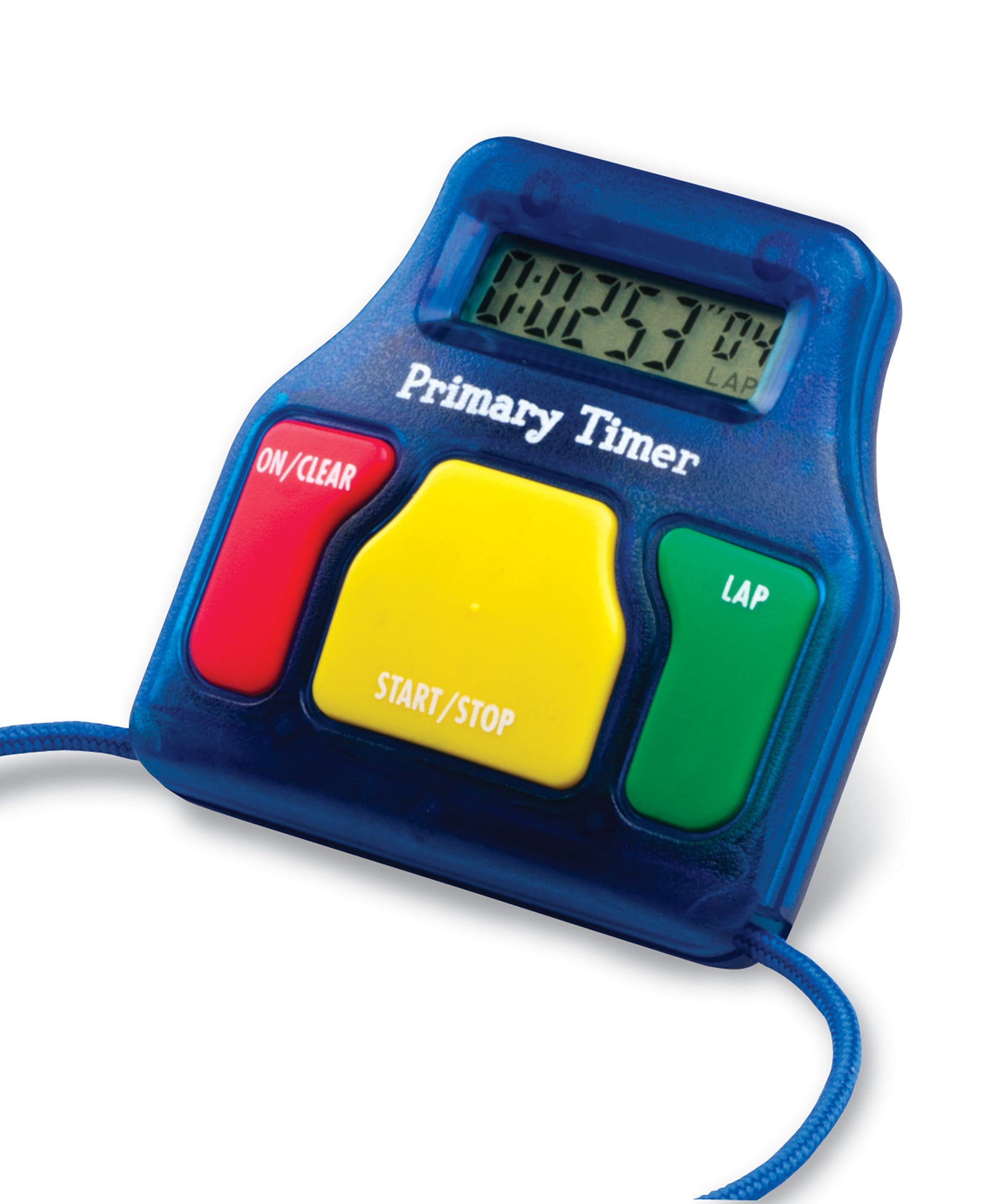 Learning Resources Primary Timers (Set of 6), Easy-to-Use Stopwatch with Lap Function, Includes Safety Release Lanyard and Storage Case, 1.5V Button-Cell Battery Included, For Ages 3+