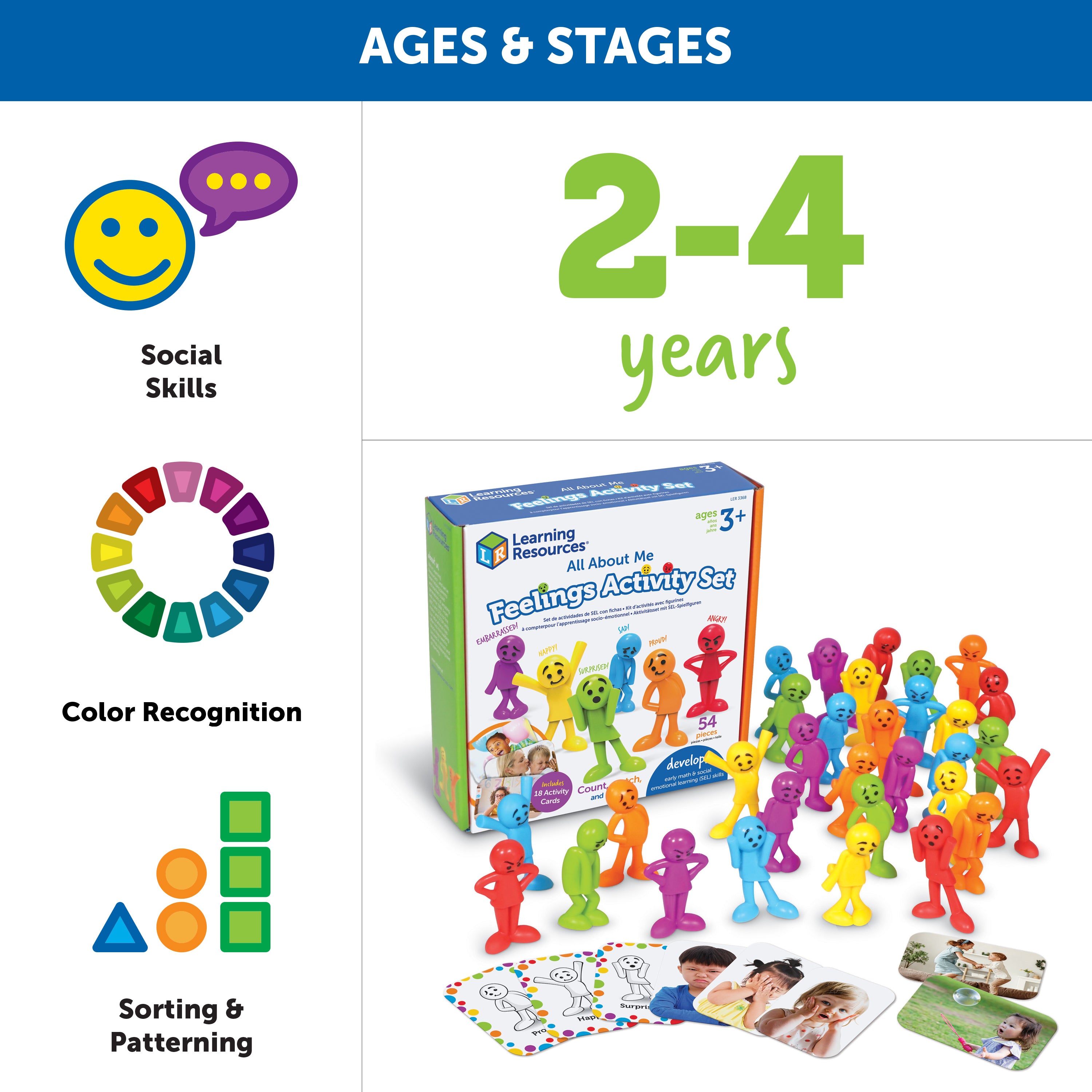 Learning Resources All About Me Feelings Activity Set, Social-Emotional Learning (SEL) Game for Kids, Ages 3+
