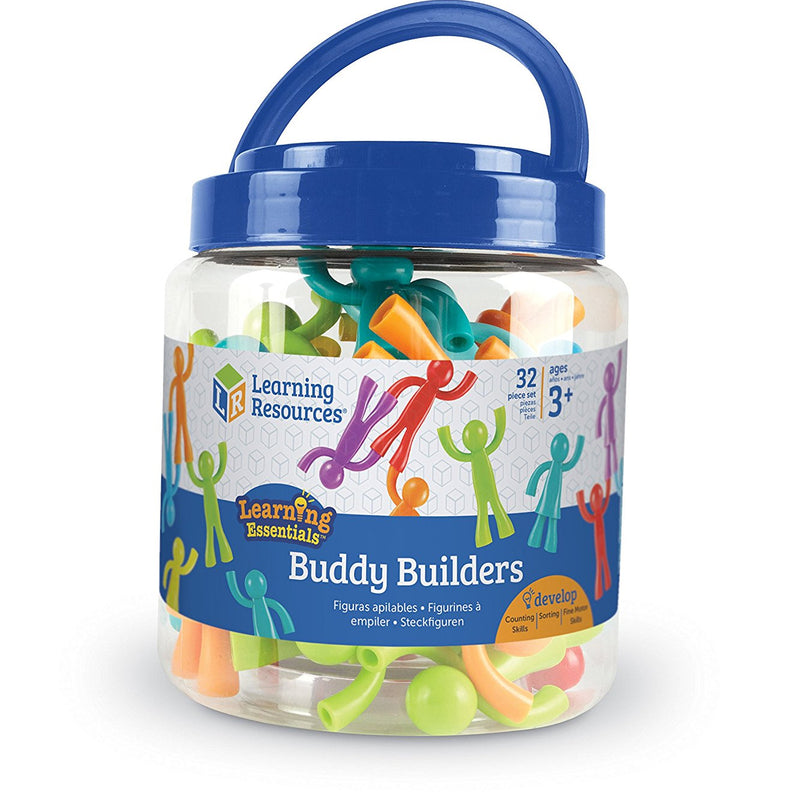 Learning Resources All About Me Buddy Builders, Set of 32 Figures, Develops Fine Motor Skills & Early Maths, Ideal for Counting, Sorting, Patterning, Includes 8 Colours, Ages 3+