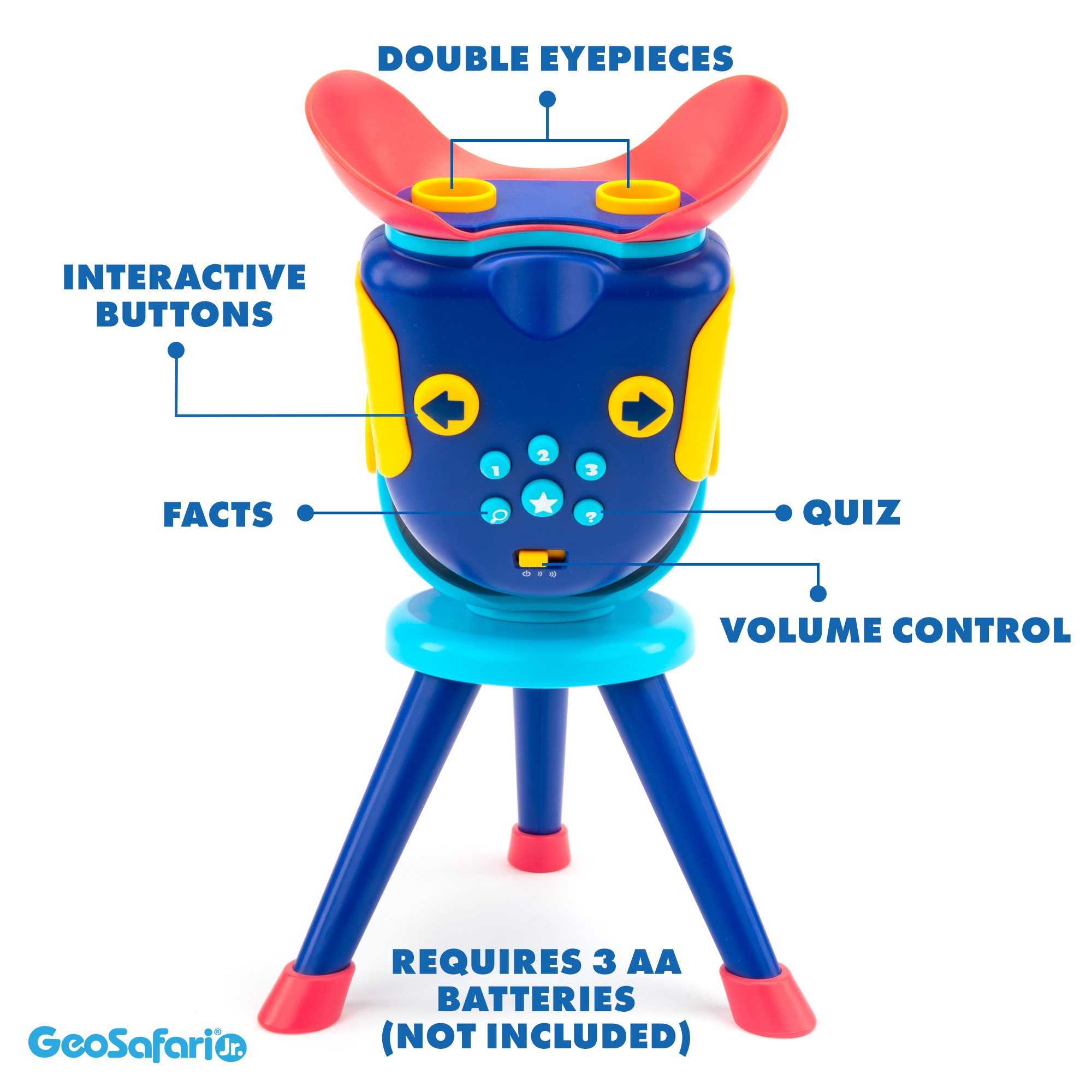 Learning Resources GeoSafari Jr. Talking Space Explorer, Preschool Toy Telescope with 120 Images, 13 Videos, and Fun Space Facts, Ideal for Kids Aged 4+