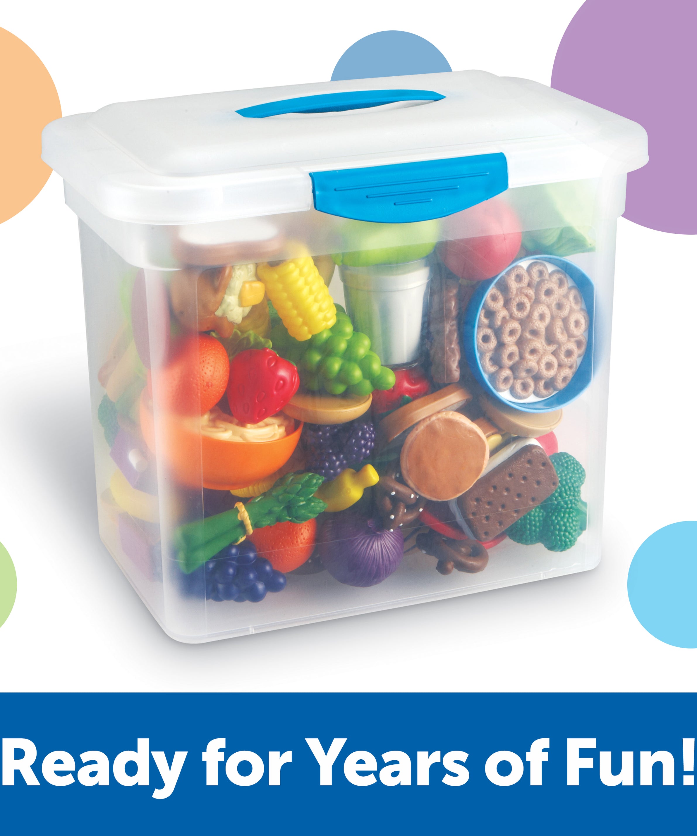 Learning Resources New Sprouts Classroom Play Food Set, 100-Piece Pretend Play Food, Soft & Chunky Plastic, Imaginative Role Play Toy, Develops Early Language & Social Skills, Ages 2+