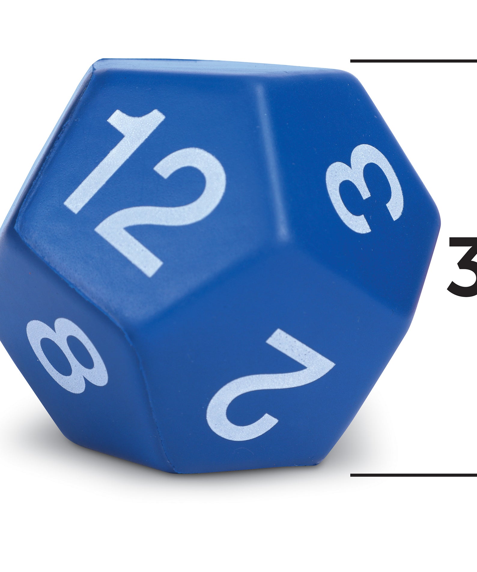 Learning Resources Jumbo Foam Polyhedral Dice, Set of 5 Soft Foam Dice with 4, 8, 10, 12, and 20 Sides, Includes Activity Guide, Ages 6+