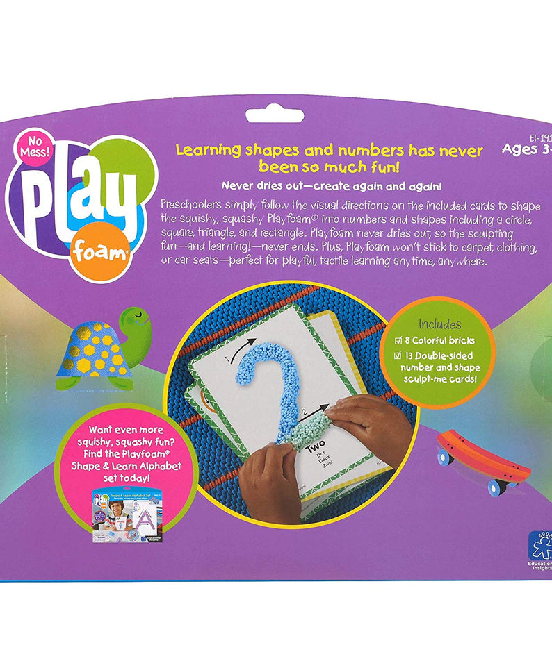 Learning Resources Playfoam Shape & Learn Numbers Set, Hands-On Number & Shape Formation, Sensory Play & Fine Motor Skills, Mess-Free & Never Dries Out, Learning Resources