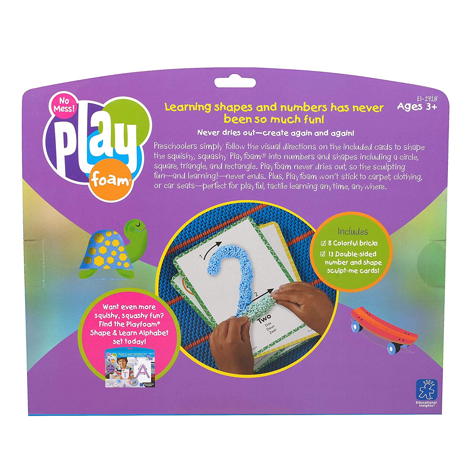 Learning Resources Playfoam Shape & Learn Numbers Set, Hands-On Number & Shape Formation, Sensory Play & Fine Motor Skills, Mess-Free & Never Dries Out, Learning Resources
