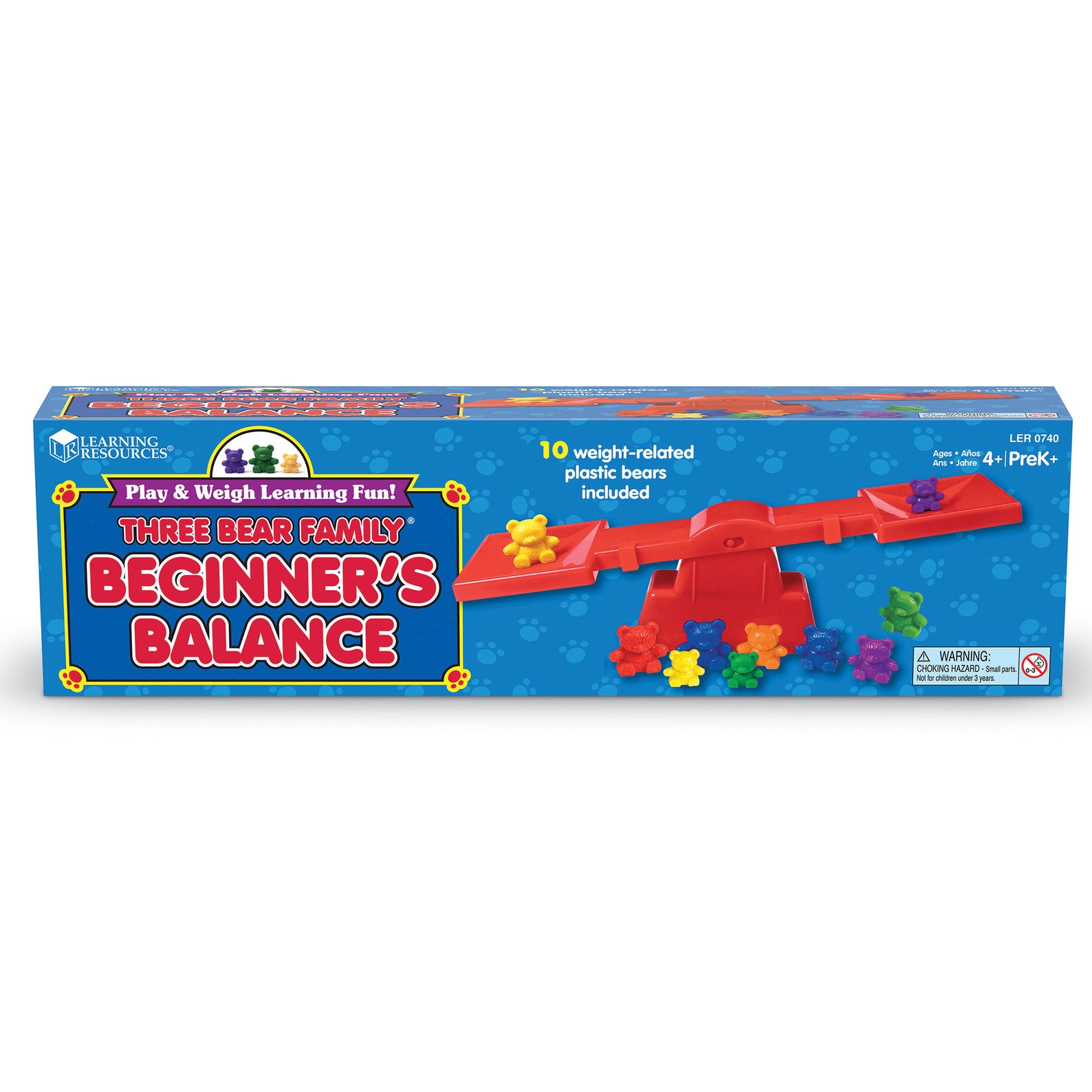 Learning Resources Three Bear Family Beginners Balance, Classroom Math Balance with 10 Counters, Teaches Mass & Measurement, Easy to Use, Multilingual Guide, Ages 3+