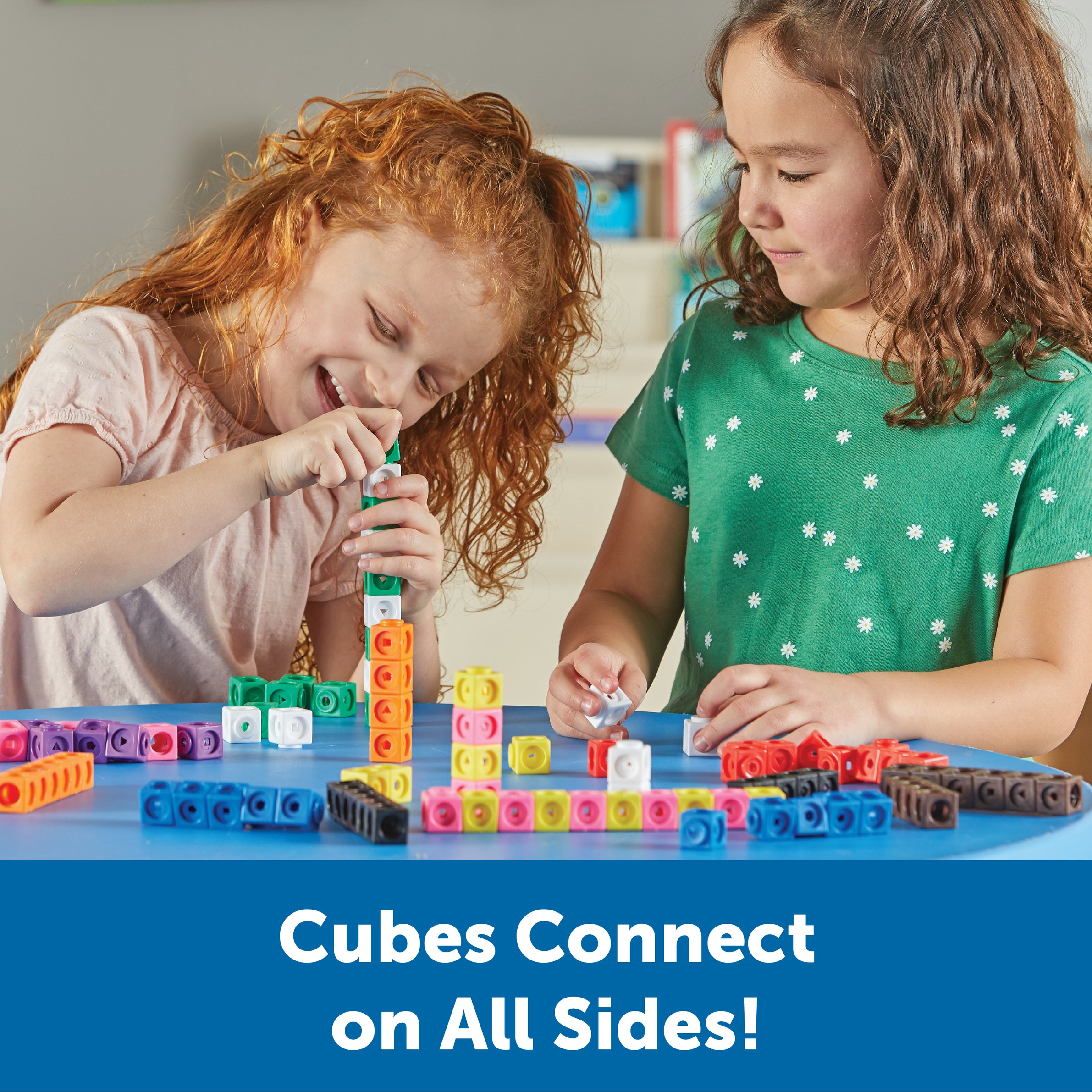 Learning Resources MathLink Cubes, Set of 100, Ages 5+, Hands-On STEM Math Learning for Counting, Sorting & Patterns - Quick Learning