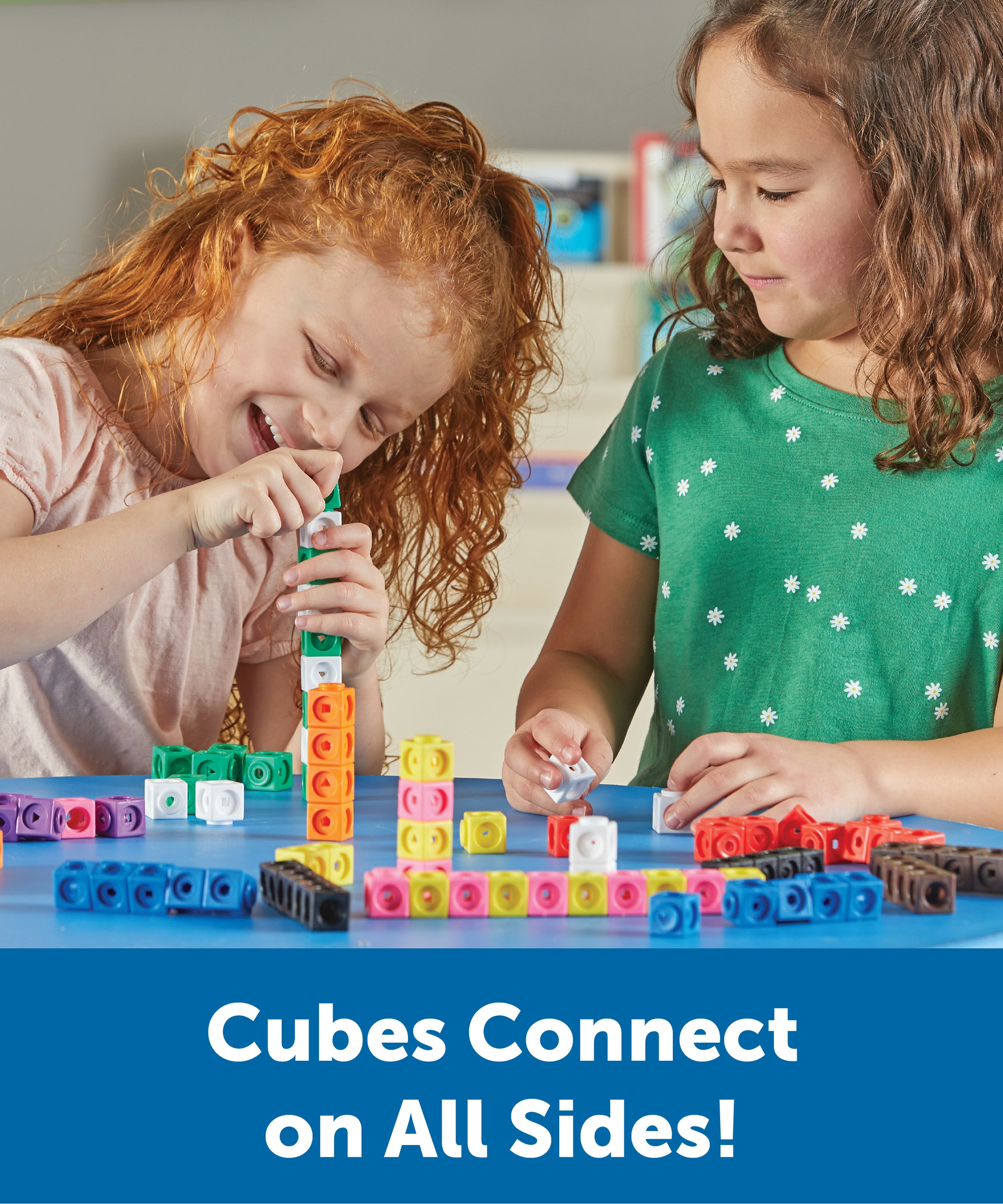 Learning Resources MathLink Cubes, Set of 100, Ages 5+, Hands-On STEM Math Learning for Counting, Sorting & Patterns