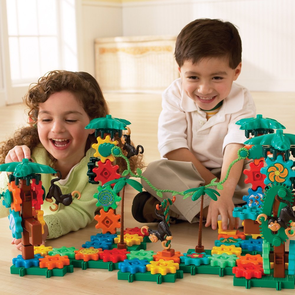 Learning Resources Gears! Gears! Gears! Movin Monkeys Building Set, Jungle-Themed Creative Play