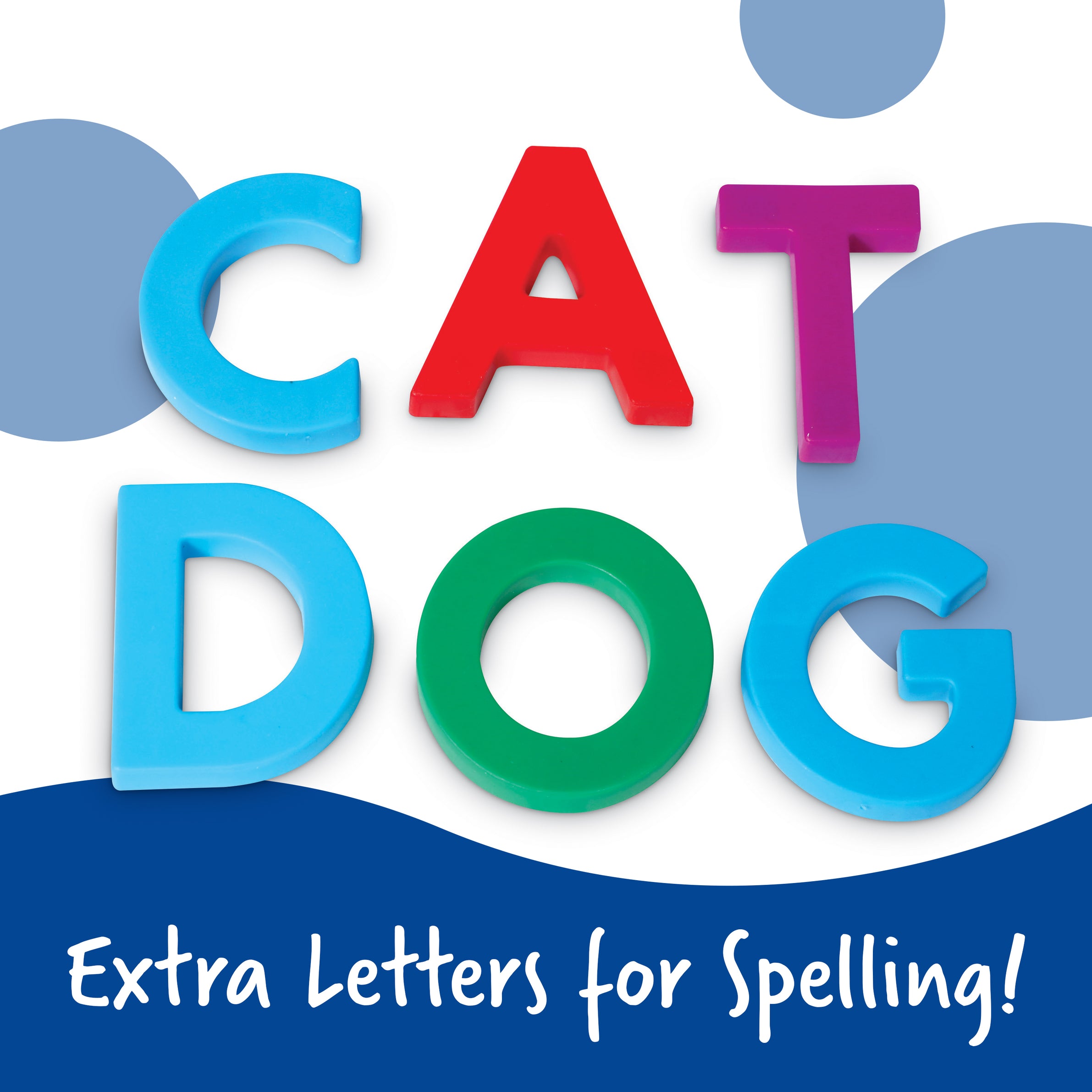 Learning Resources Jumbo Uppercase Magnetic Letters, 40-Piece Set for Early Literacy & Spelling, Large, Easy-to-Handle Alphabet Magnets, Ideal for Whiteboards & Fridges, Ages 3+