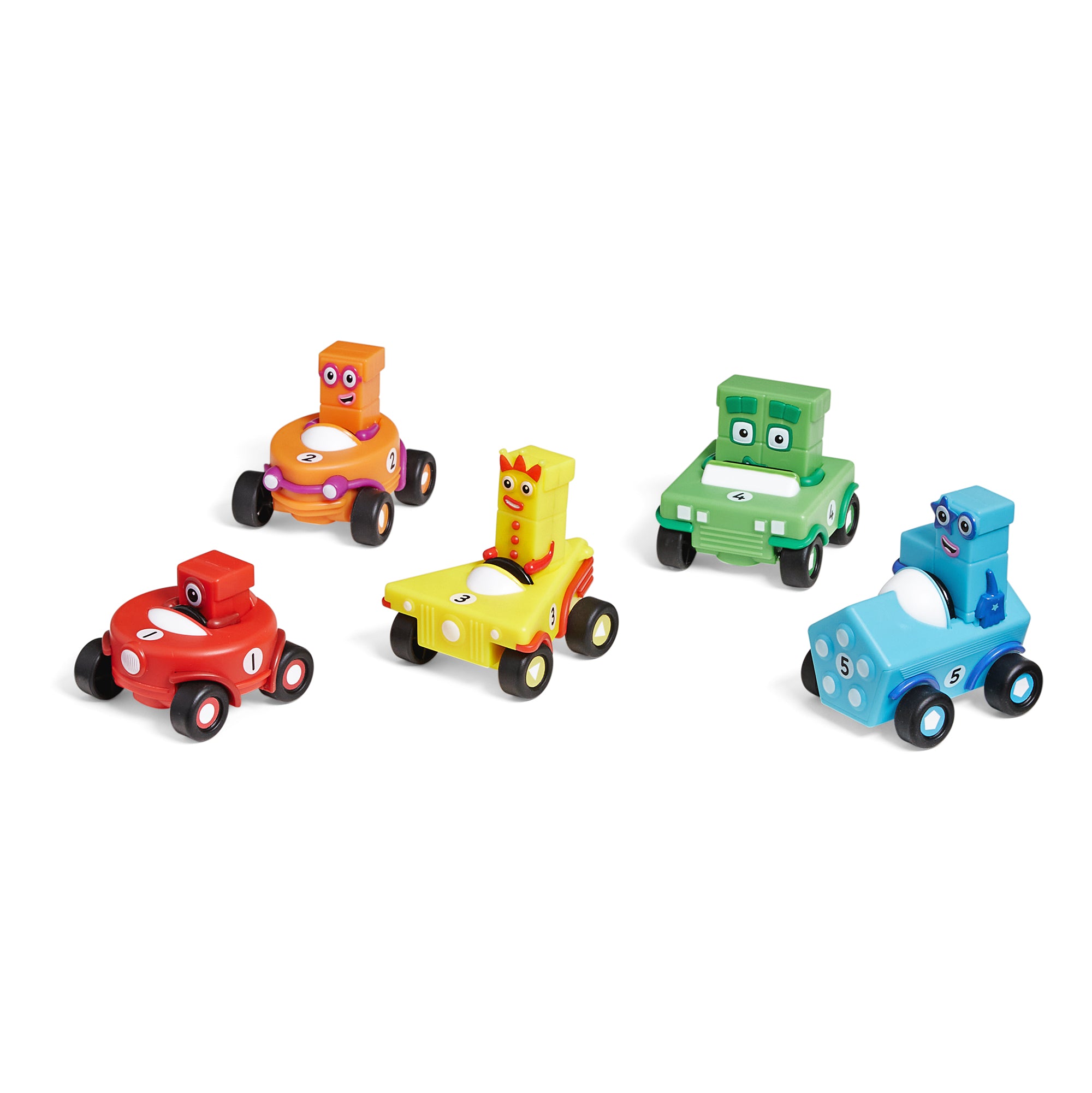 Learning Resources Numberblocks Mini Vehicles Set, 5 Car Pack, Numberblocks Gifts, Vehicles have Rolling Wheels, Learn to Count from 1-5, Ages 3+