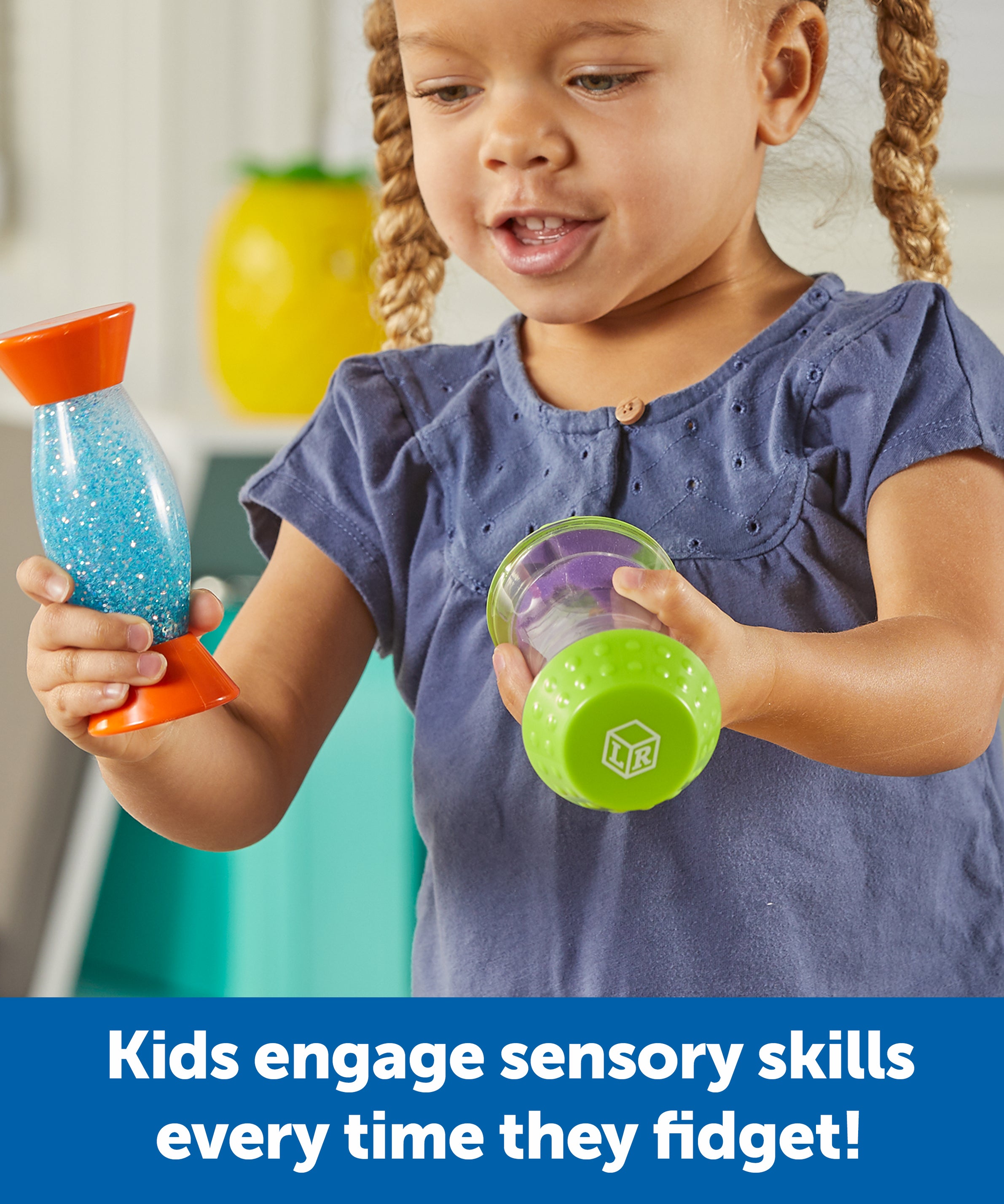 Learning Resources Sensory Trio Fidget Tubes Set of 3 Sensory Toys for Kids Ages 3 Plus