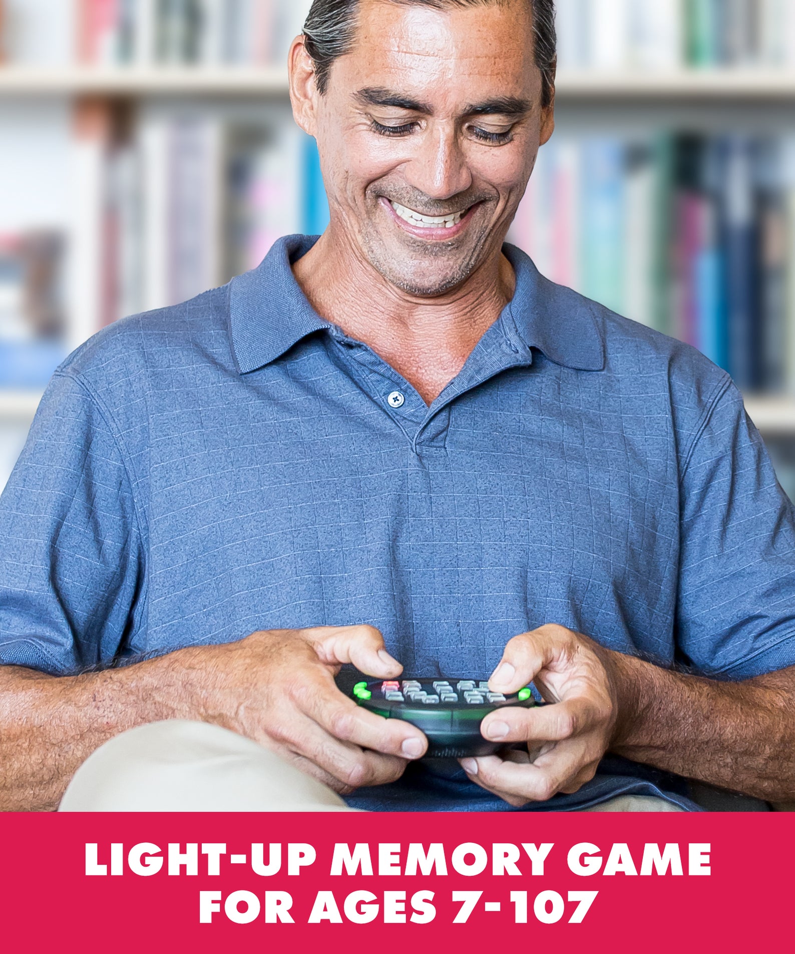 Learning Resources BrainBolt Memory Game, Light-Up Handheld Memory Puzzle for Kids and Adults, Solo or Two-Player Game, Portable Brain Teaser for Travel and Learning, Ages 7+
