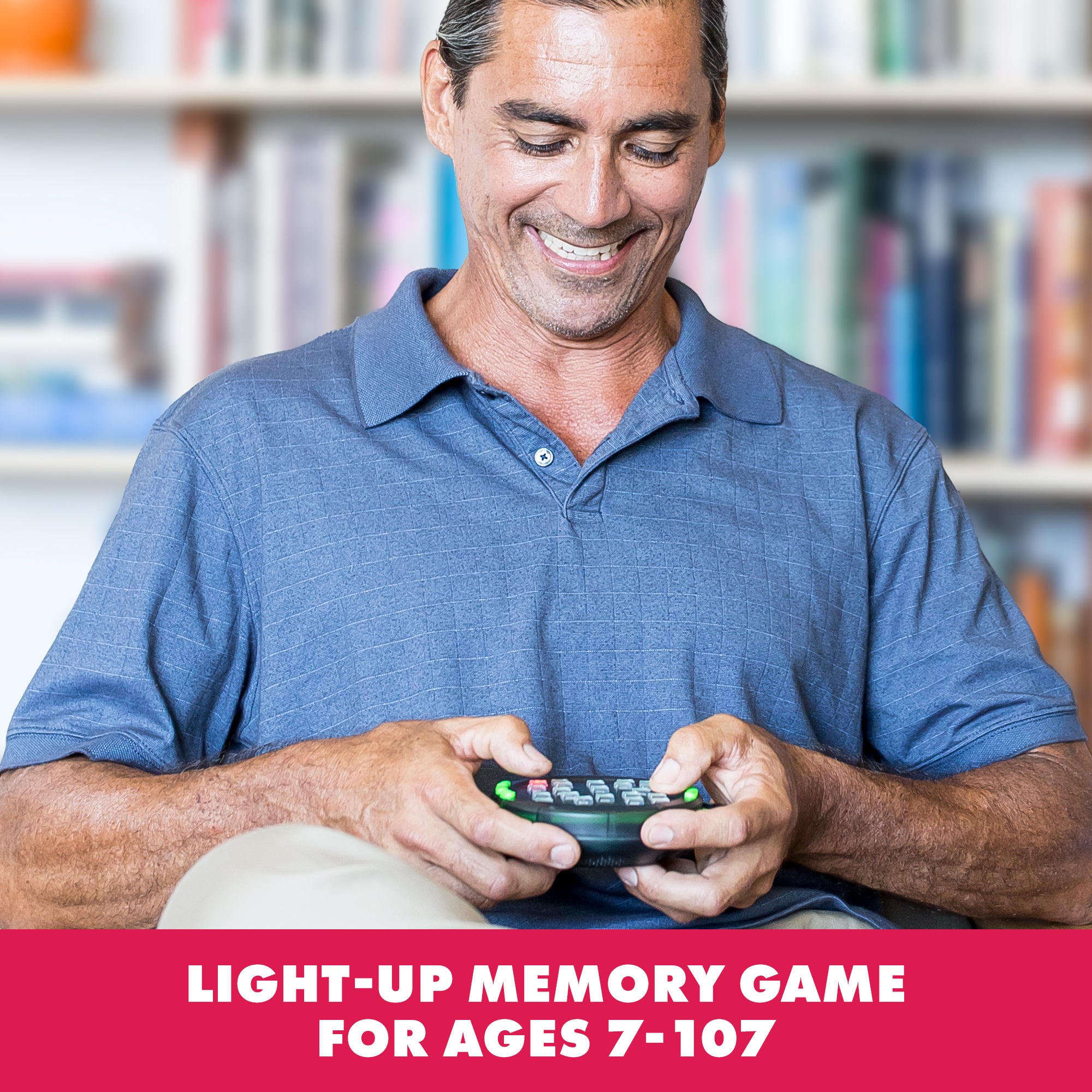 Learning Resources BrainBolt Memory Game, Light-Up Handheld Memory Puzzle for Kids and Adults, Solo or Two-Player Game, Portable Brain Teaser for Travel and Learning, Ages 7+