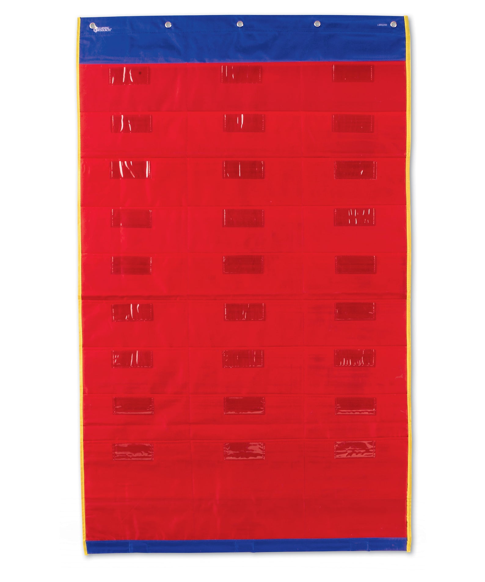 Learning Resources Organisation Station Pocket Chart, 27 Pockets for Organizing Homework, Notes, and Files, Includes Wipe-Clean Labels, Wall-Mountable, Classroom or Office Use