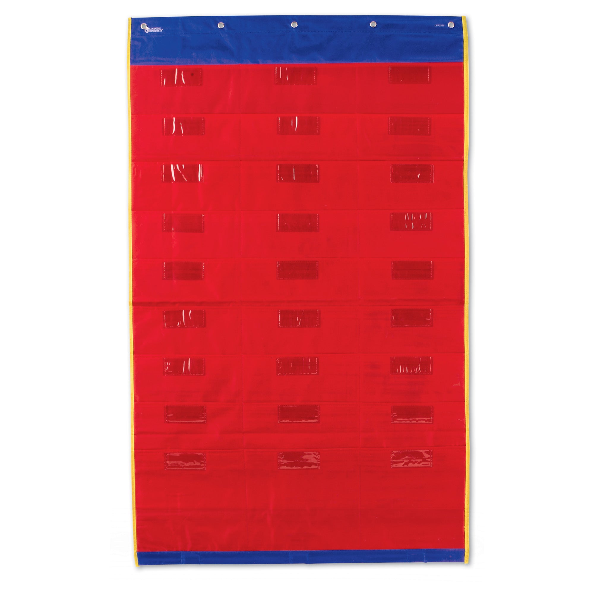 Learning Resources Organisation Station Pocket Chart, 27 Pockets for Organizing Homework, Notes, and Files, Includes Wipe-Clean Labels, Wall-Mountable, Classroom or Office Use
