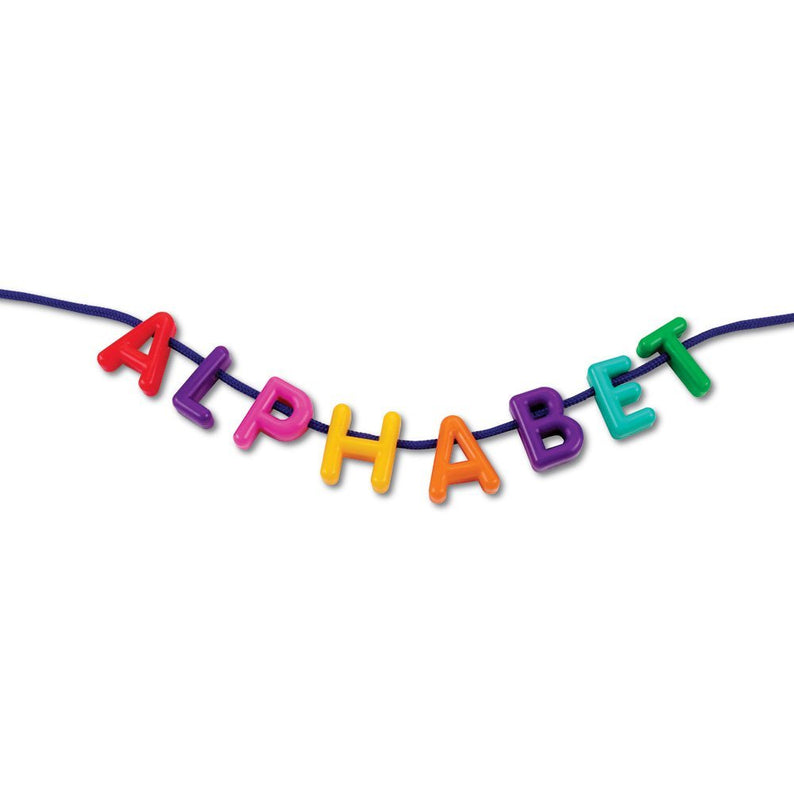 Learning Resources Uppercase Lacing Alphabet Set, Develops Letter Recognition and Fine Motor Skills for Early Learners