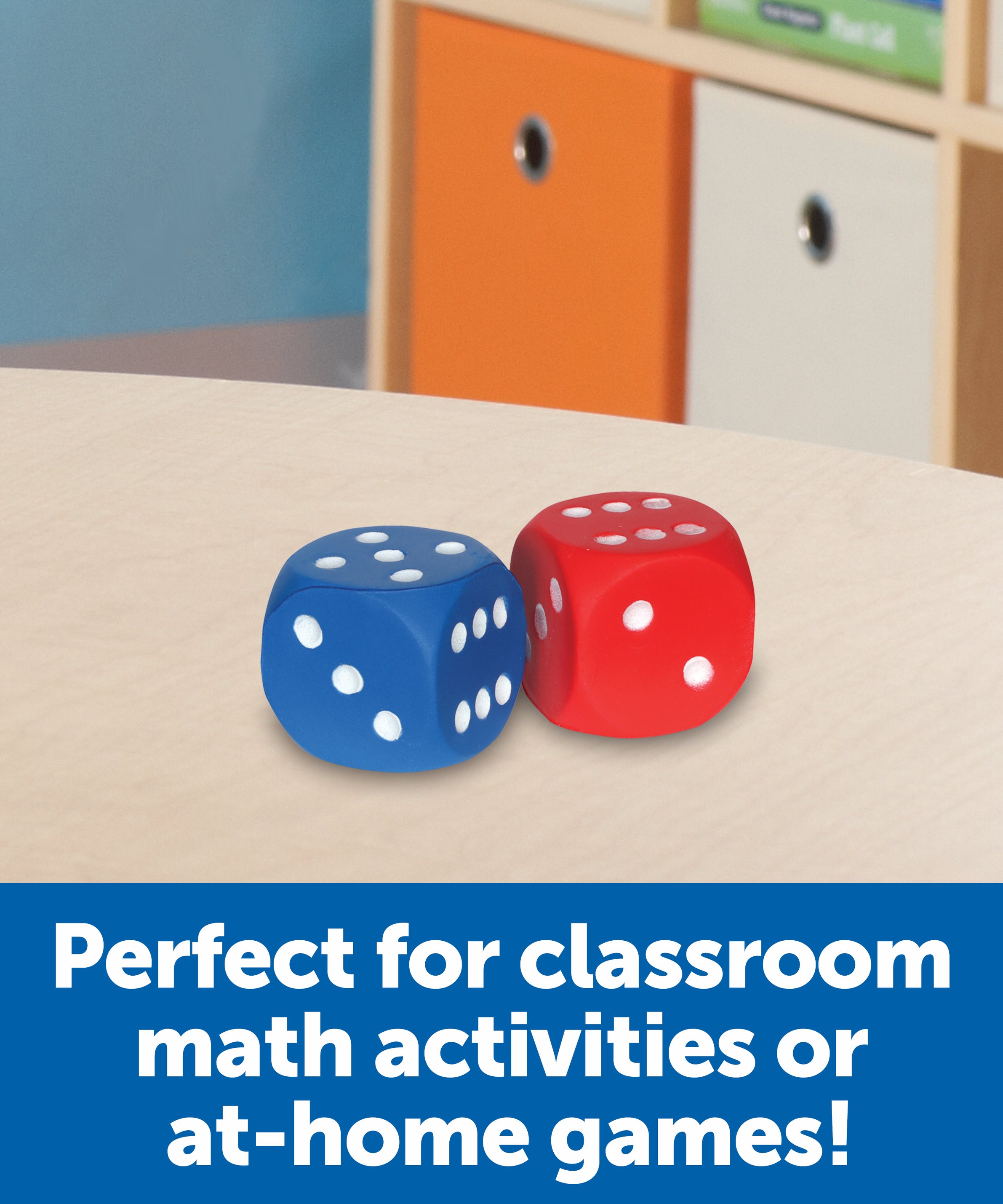 Learning Resources Giant Foam Dot Dice, Set of 2 Soft Dice for Group Maths Games, Ages 3+