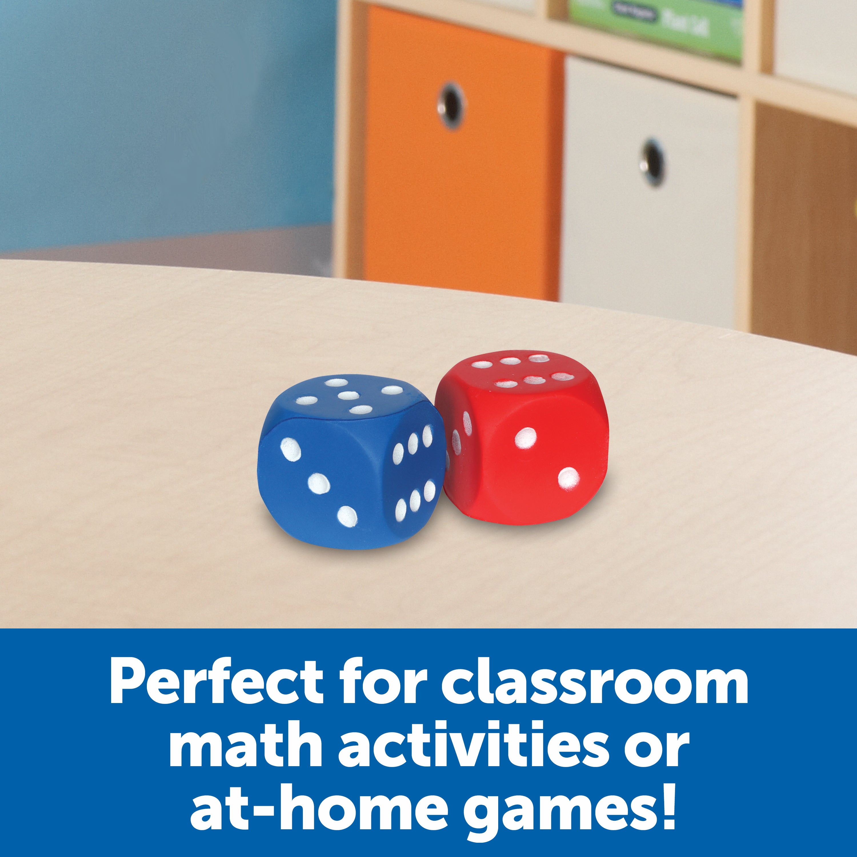 Learning Resources Giant Foam Dot Dice, Set of 2 Soft Dice for Group Maths Games, Ages 3+