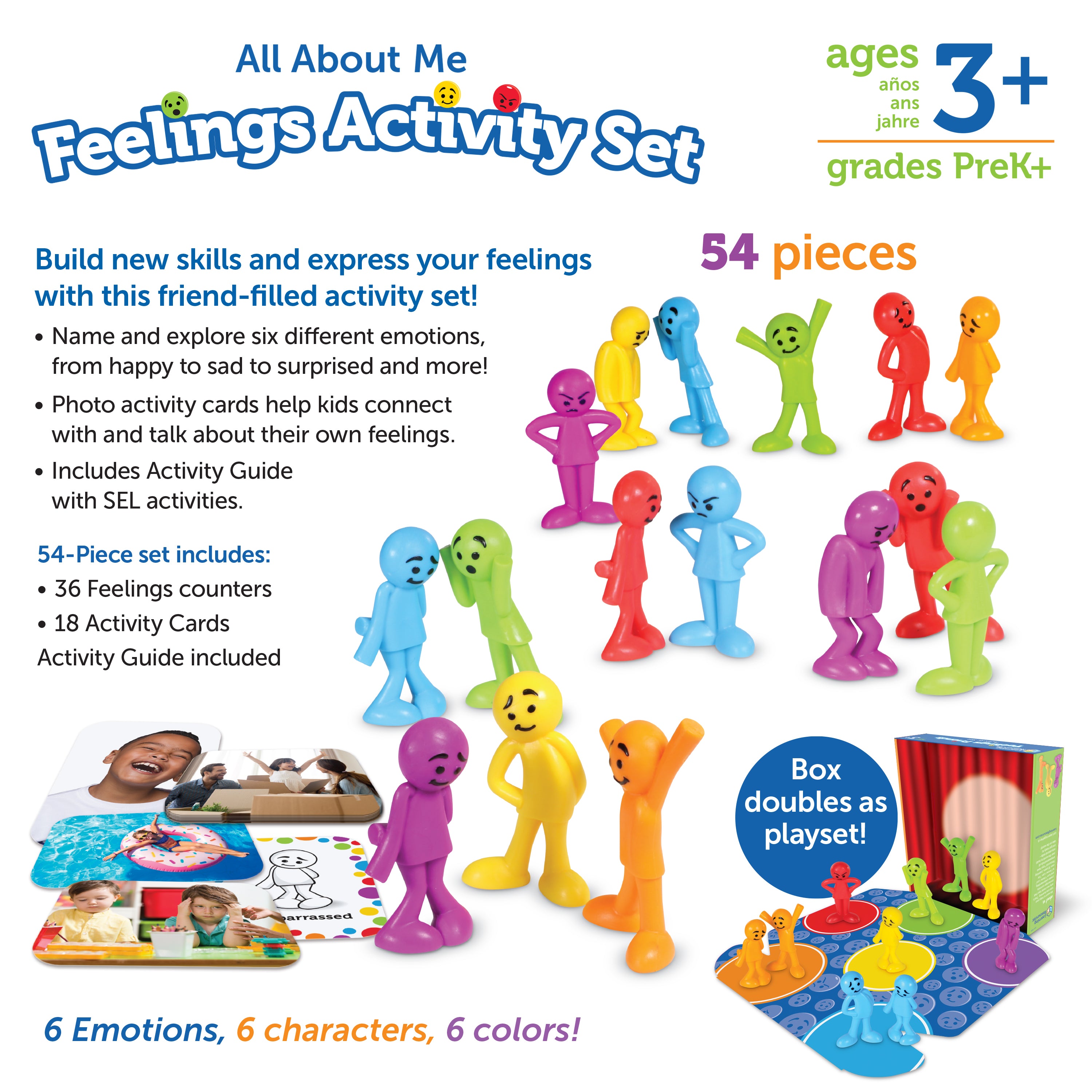 Learning Resources All About Me Feelings Activity Set, Social-Emotional Learning (SEL) Game for Kids, Ages 3+