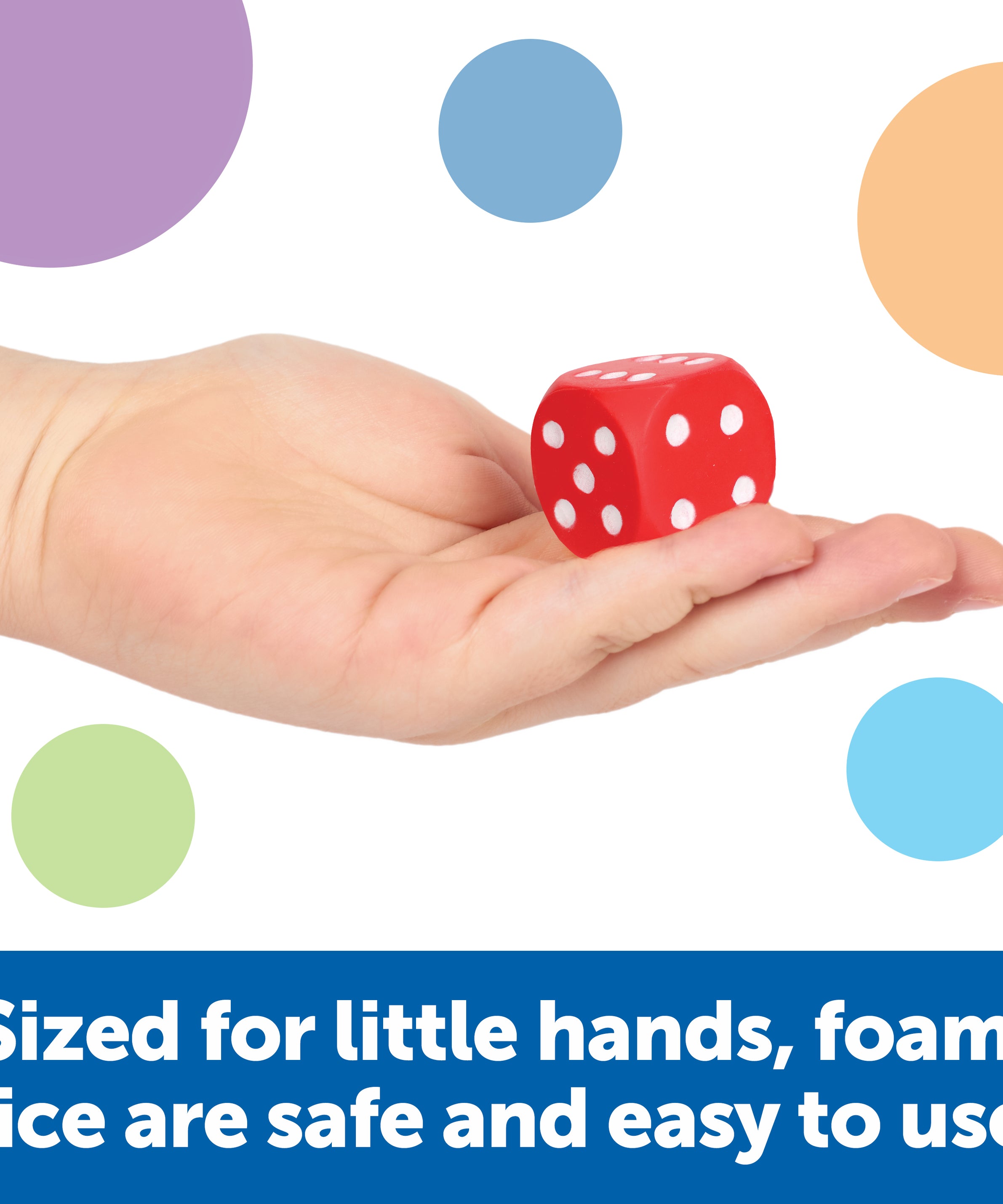 Learning Resources Giant Foam Dot Dice, Set of 2 Soft Dice for Group Maths Games, Ages 3+