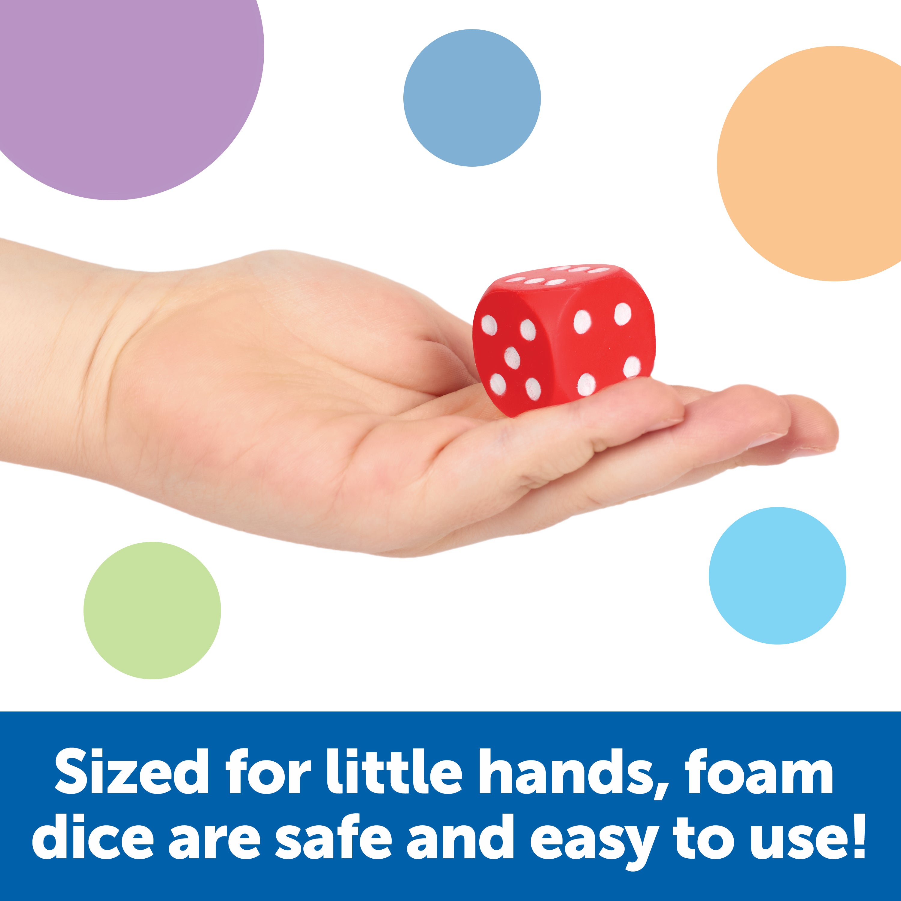 Learning Resources Giant Foam Dot Dice, Set of 2 Soft Dice for Group Maths Games, Ages 3+