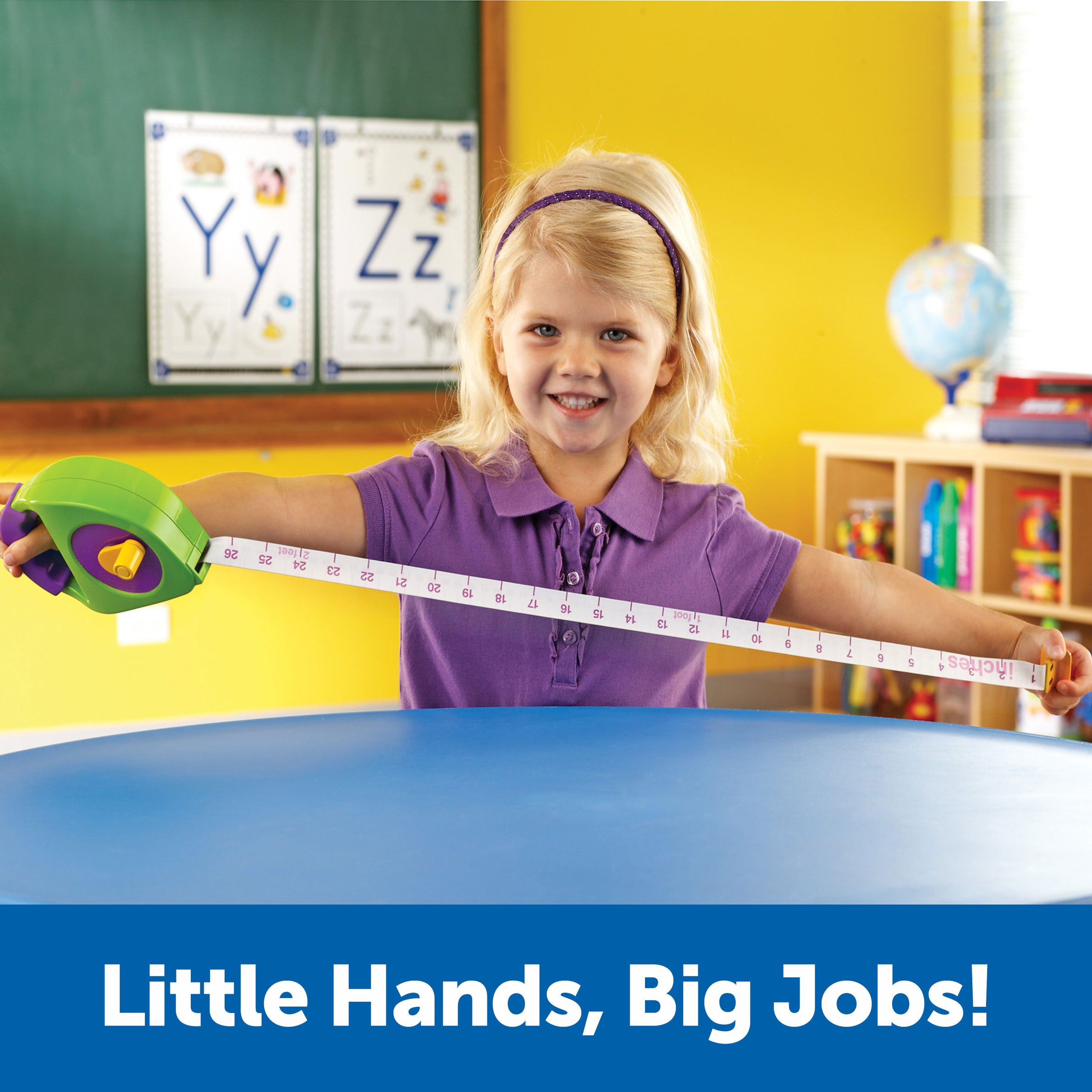Learning Resources Simple Tape Measure, 1.2m / 4ft, Ages 3+, Easy-to-Use for Early Measurement Skills - Quick Learning