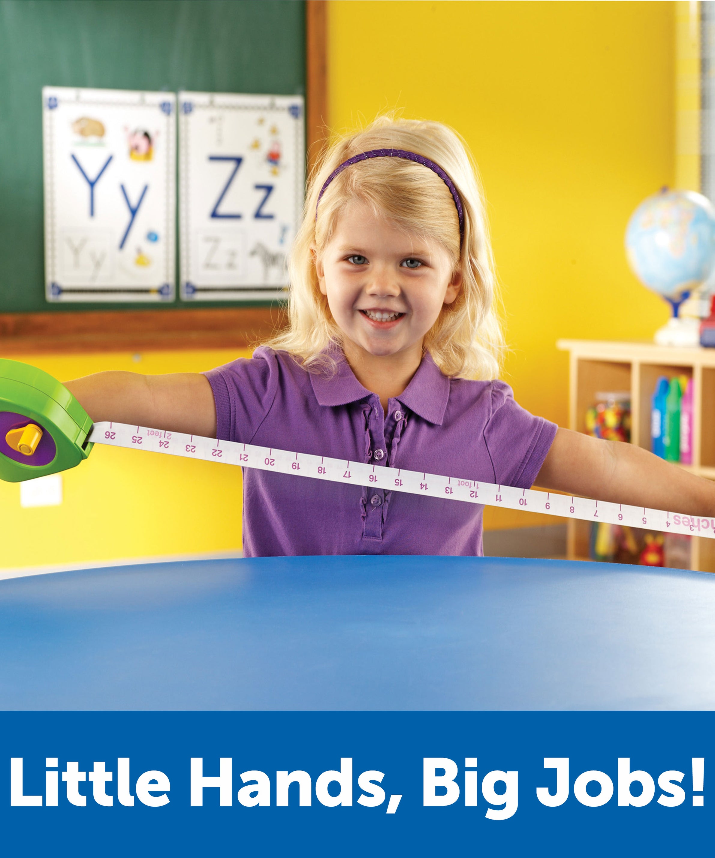 Learning Resources Simple Tape Measure, 1.2m / 4ft, Ages 3+, Easy-to-Use for Early Measurement Skills