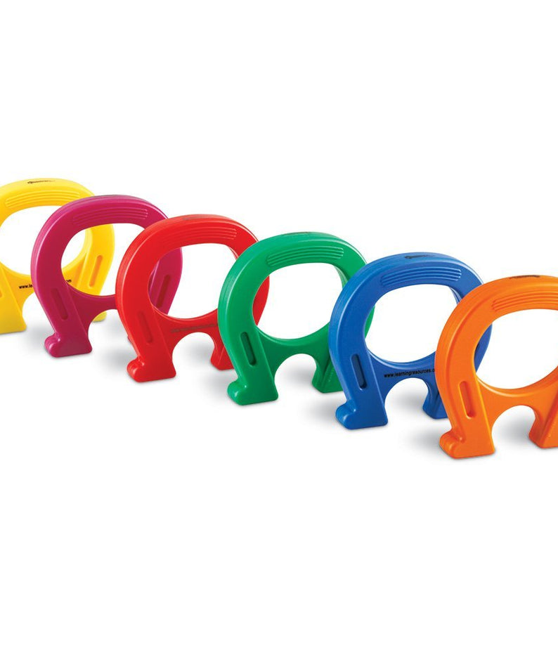 Learning Resources Primary Science® Mighty Magnets (Set of 6), Colourful Horseshoe Magnets for Kids, Durable Plastic, Perfect for Scientific Exploration, Ages 3+
