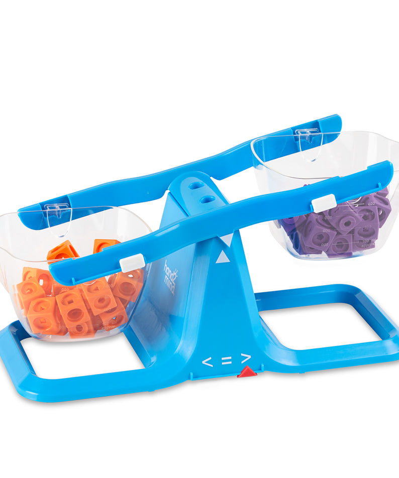 Learning Resources Nestable Bucket Balance, Compact Maths & Science Balance Scale for Kids, 500ml Clear Buckets, Explore Weight, Volume & Equivalency, Ages 3+