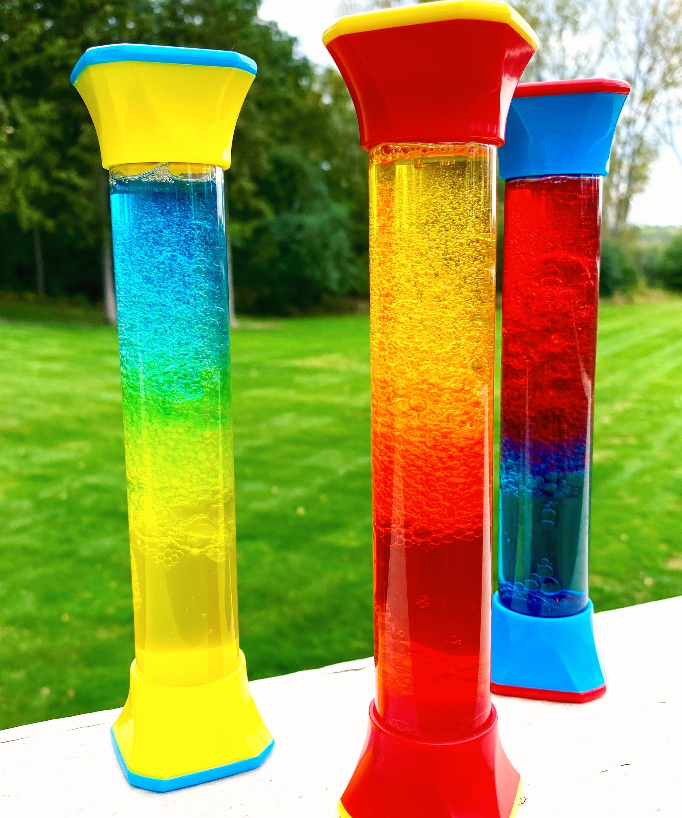 Learning Resources ColorMix Sensory Tubes, Set of 3 Calming Visual Fidget Toys for Social-Emotional Learning, Ages 3+