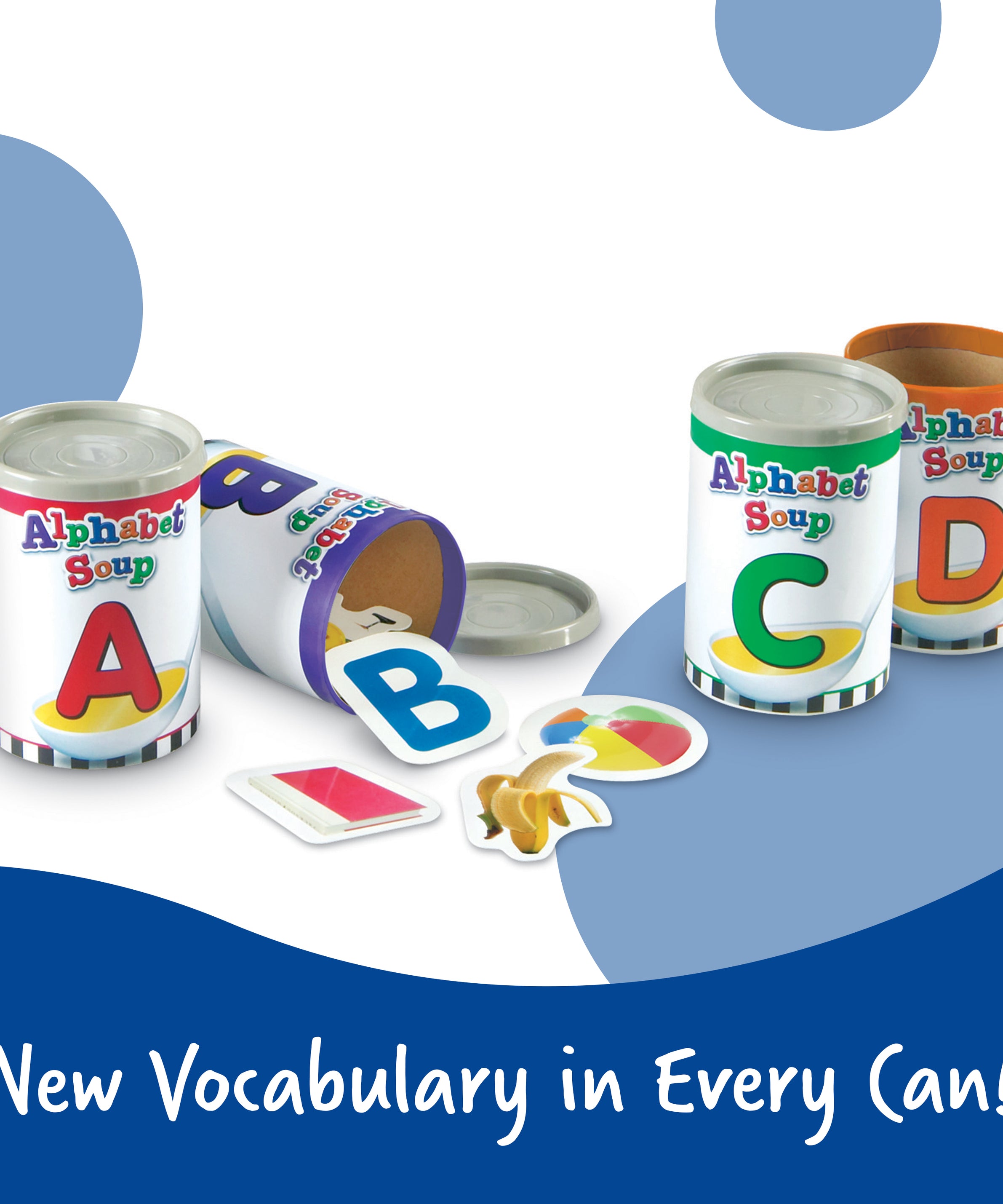 Learning Resources Alphabet Soup Sorters, Hands-On Alphabet & Literacy Learning Set, 208 Pieces, Ages 3+