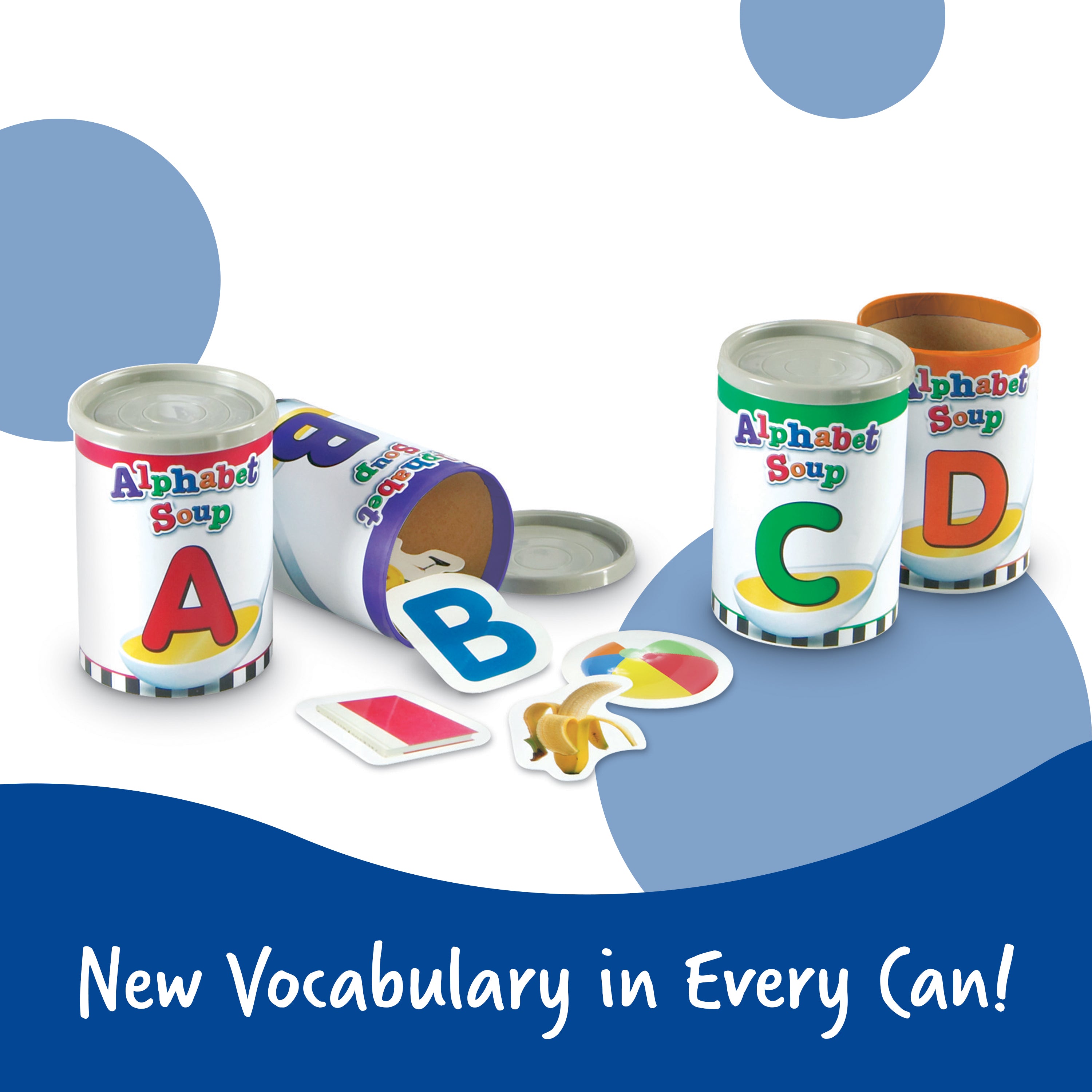 Learning Resources Alphabet Soup Sorters, Hands-On Alphabet & Literacy Learning Set, 208 Pieces, Ages 3+