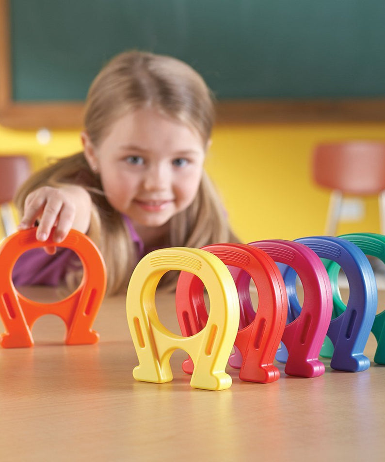 Learning Resources Primary Science® Mighty Magnets (Set of 6), Colourful Horseshoe Magnets for Kids, Durable Plastic, Perfect for Scientific Exploration, Ages 3+