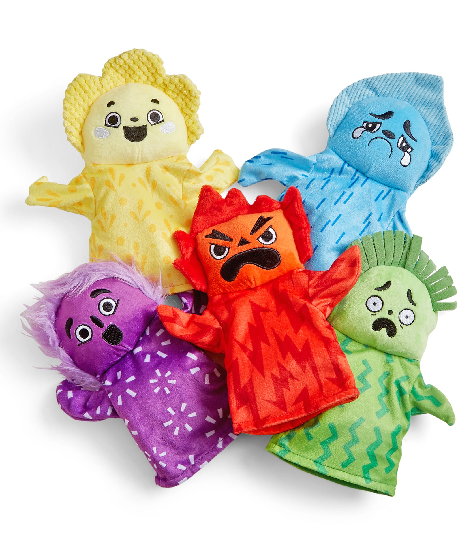 Learning Resources Feelings Family Hand Puppets, Set of 5 Emotion Puppets for Social Emotional Learning, Tactile Sensory Play & Storytelling, Ideal for Home & Classroom, Ages 18 Months+