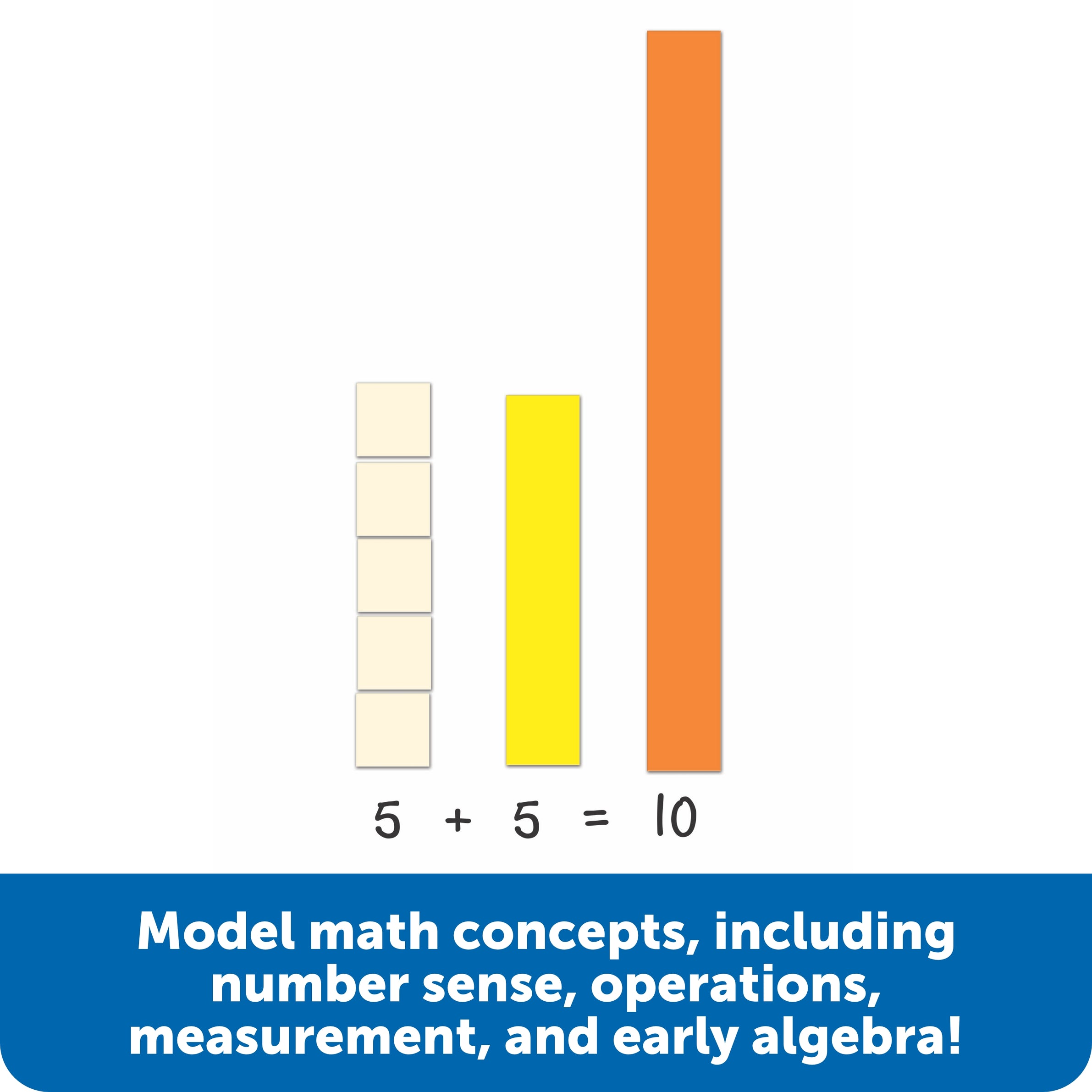 Learning Resources Giant Magnetic Cuisenaire Rods, Classroom Demonstration Set, 64 Oversized Magnetic Maths Pieces for Teaching Numeracy
