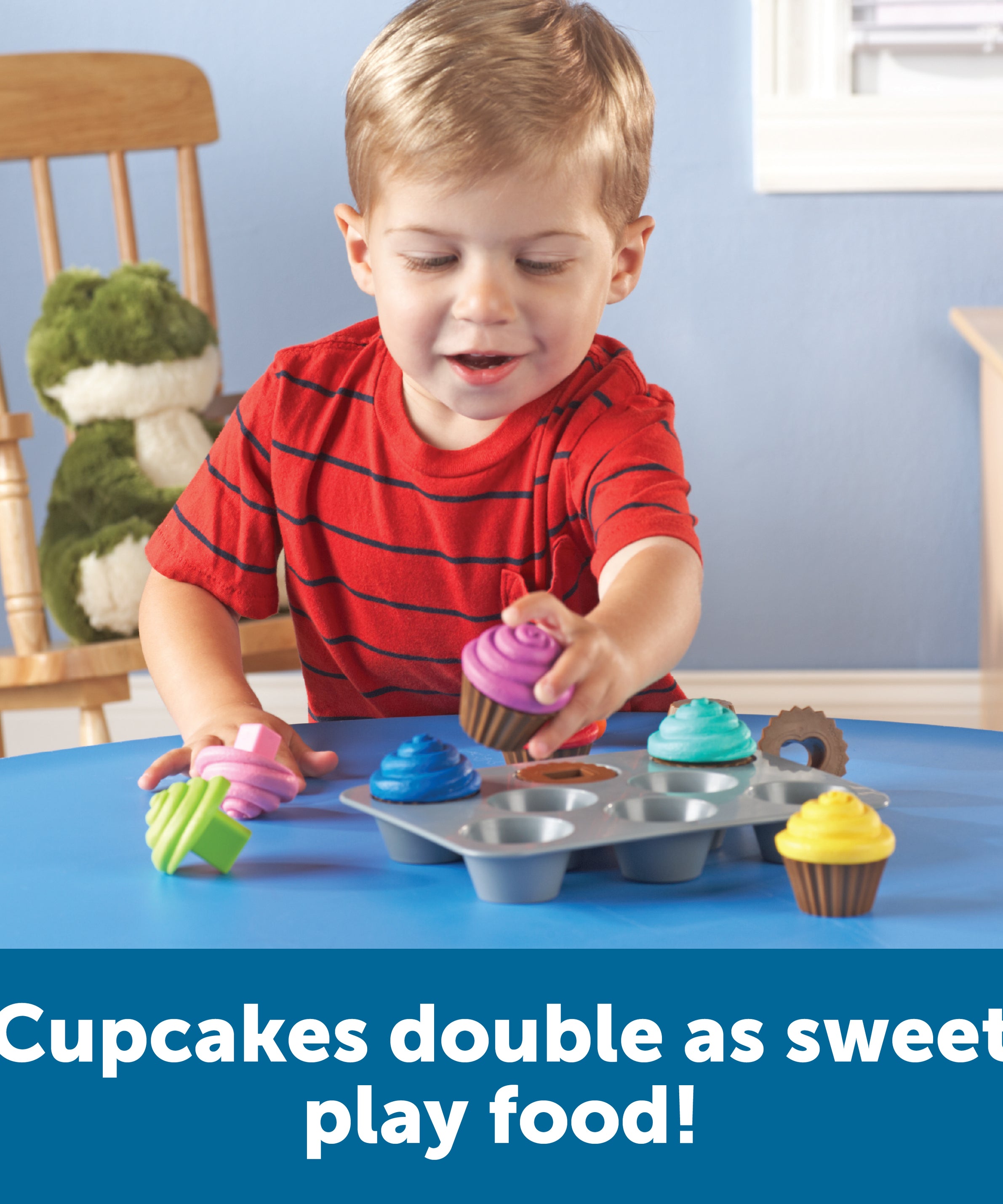 Learning Resources Smart Snacks Shape Sorting Cupcakes, Educational Toy for Toddlers, Teaches Shapes, Colours and Fine Motor Skills, Ages 18 Months and Up