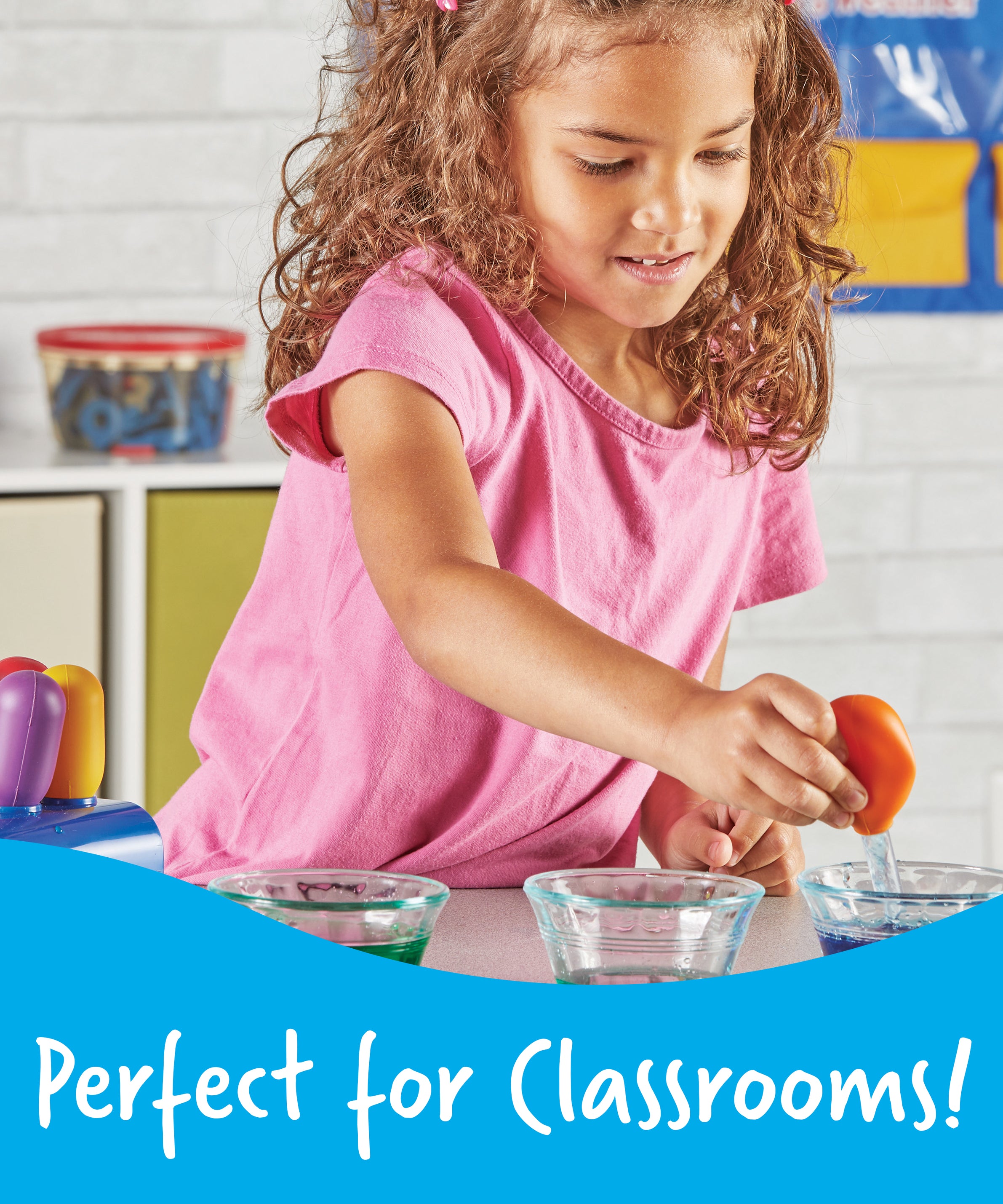 Learning Resources Primary Science Jumbo Eyedroppers with Stand, Set of 6 Colourful Eyedroppers, Perfect for Fine Motor Skill Development, Cause and Effect Exploration, Ages 3+