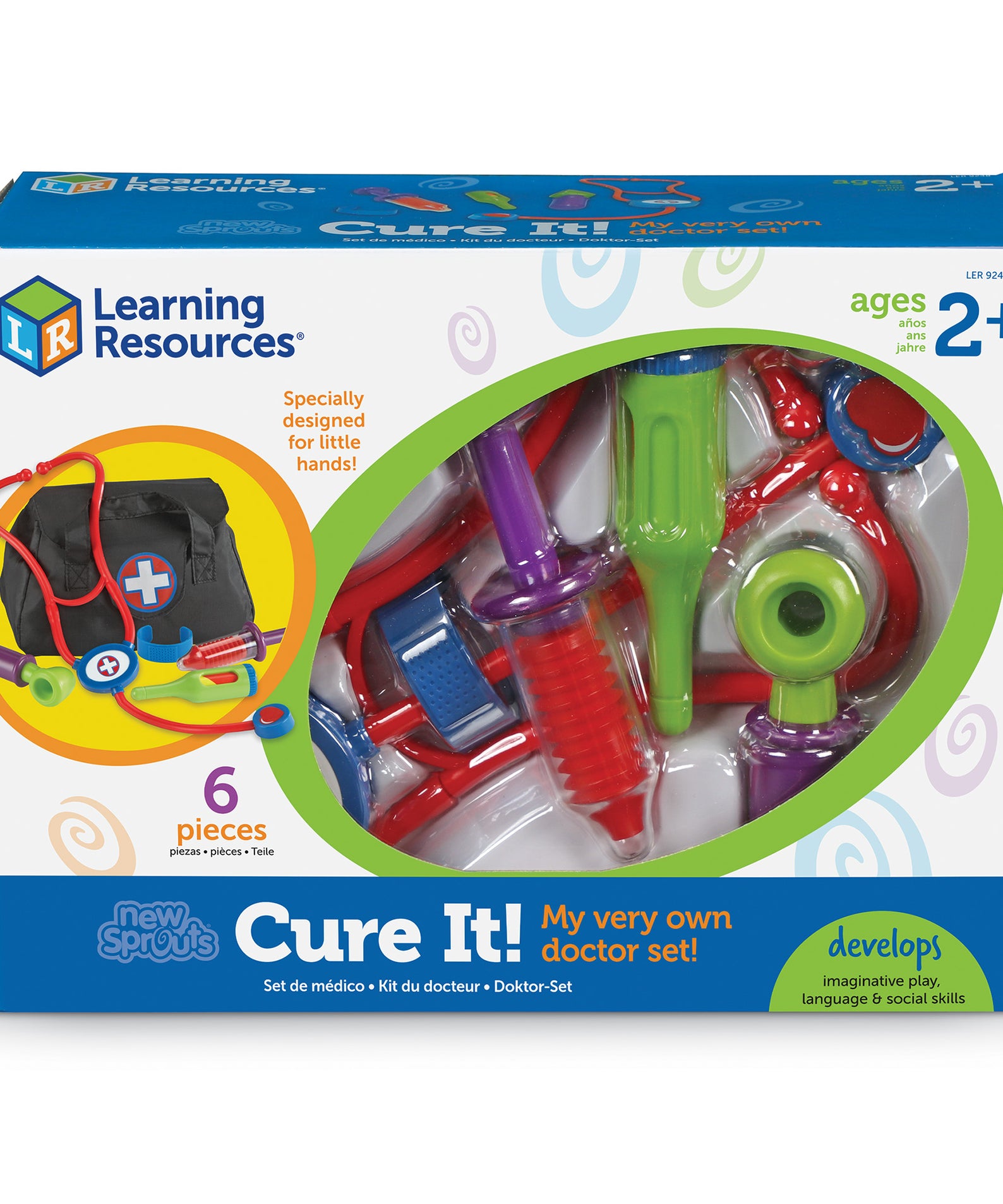 Learning Resources New Sprouts Cure It Pretend Doctor Play Set for Toddlers Ages 2 Plus